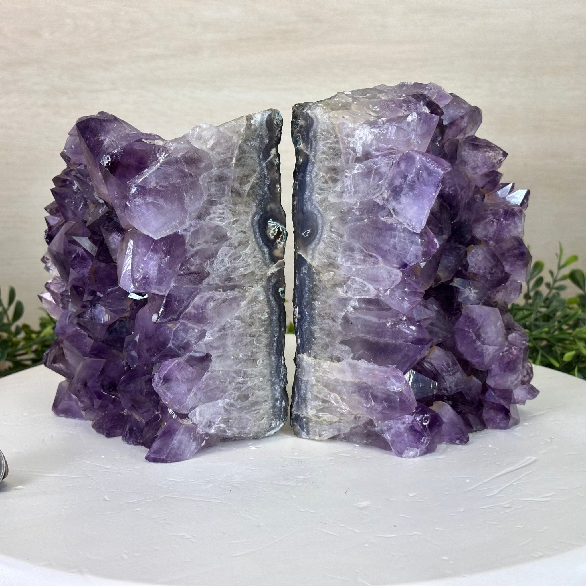 Extra Plus Quality Amethyst Bookends, 11.8 lbs & 6.2" Tall #5151AM - 065 - Brazil GemsBrazil GemsExtra Plus Quality Amethyst Bookends, 11.8 lbs & 6.2" Tall #5151AM - 065Bookends5151AM - 065