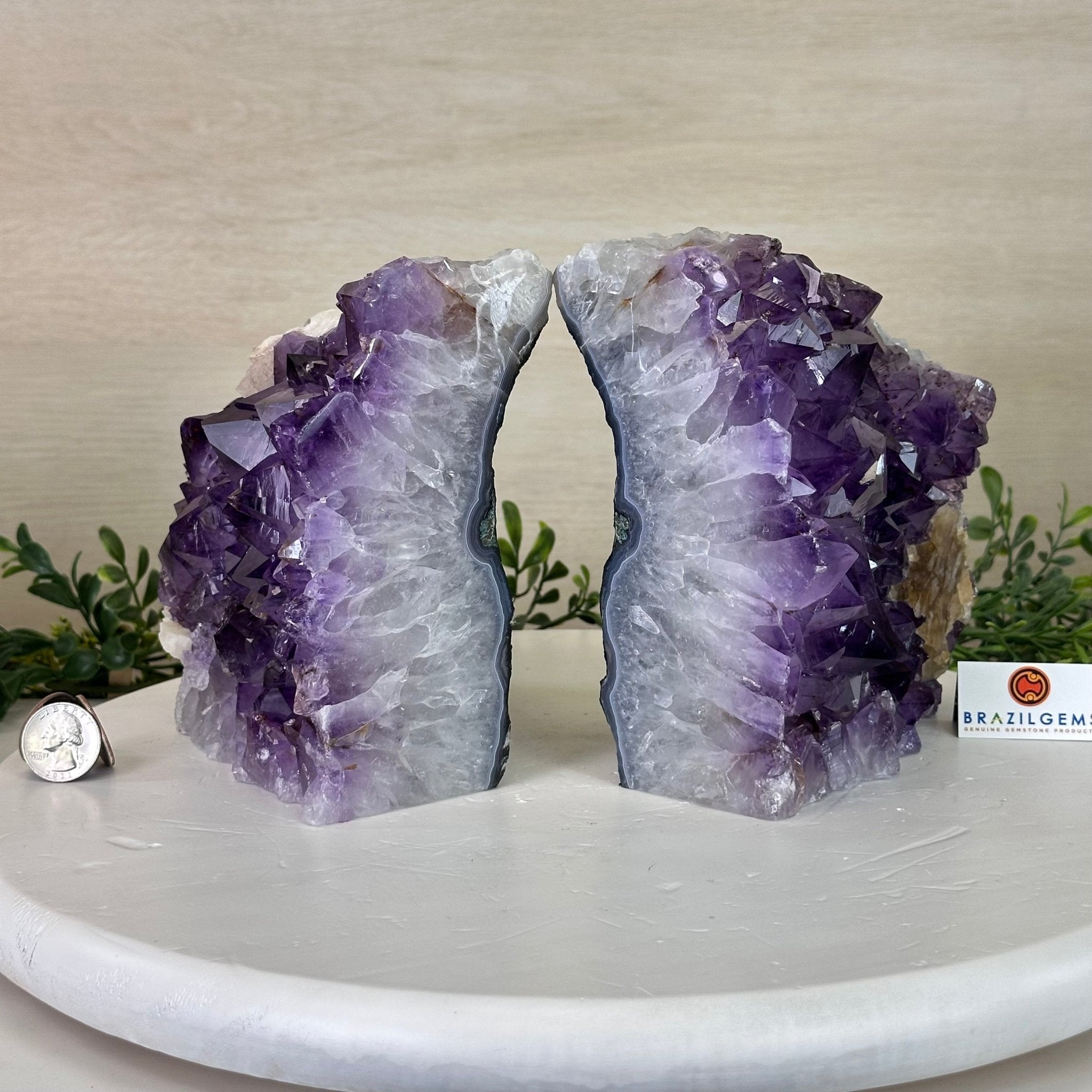 Extra Plus Quality Amethyst Bookends, 12.1 lbs & 6.3" Tall #5151AM - 066 - Brazil GemsBrazil GemsExtra Plus Quality Amethyst Bookends, 12.1 lbs & 6.3" Tall #5151AM - 066Bookends5151AM - 066