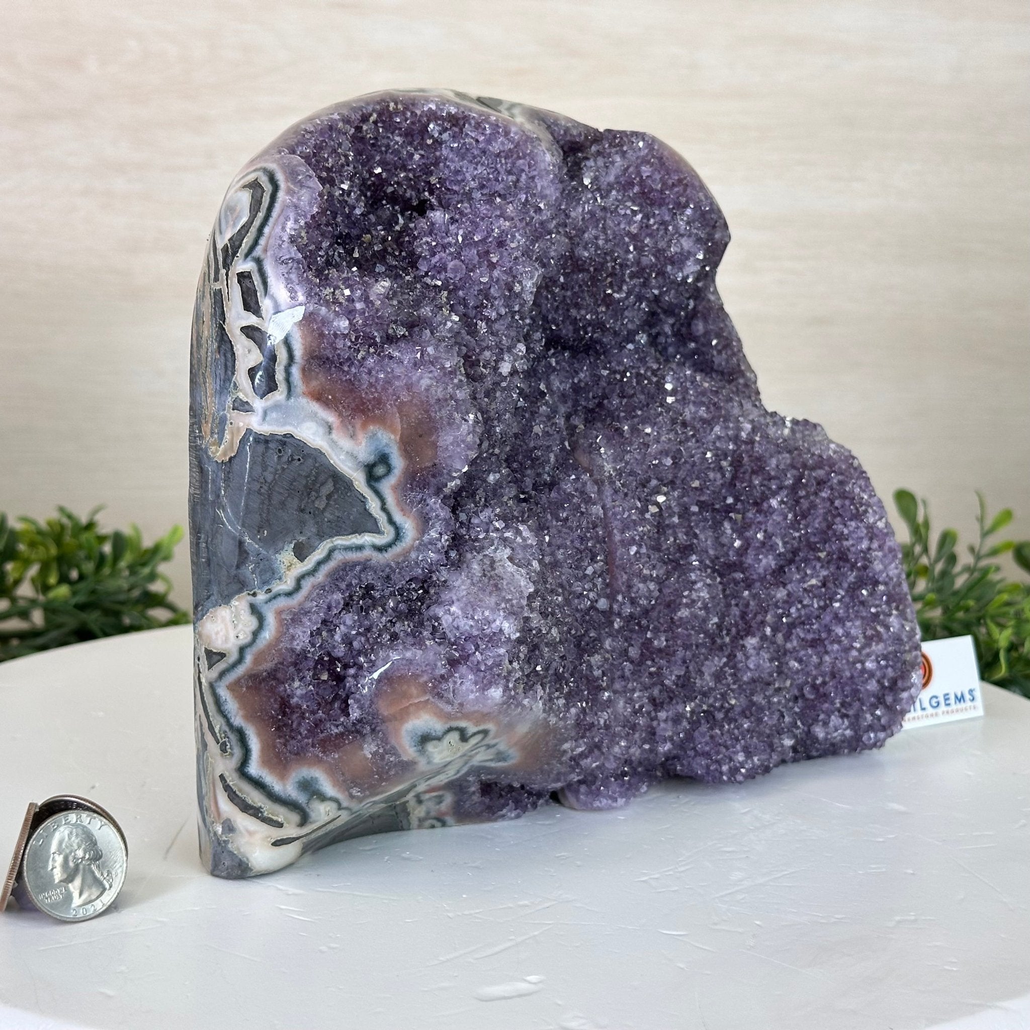 Extra Plus Quality Amethyst Bookends, 12.8 lbs & 7.2" Tall #5151AM - 092 - Brazil GemsBrazil GemsExtra Plus Quality Amethyst Bookends, 12.8 lbs & 7.2" Tall #5151AM - 092Bookends5151AM - 092