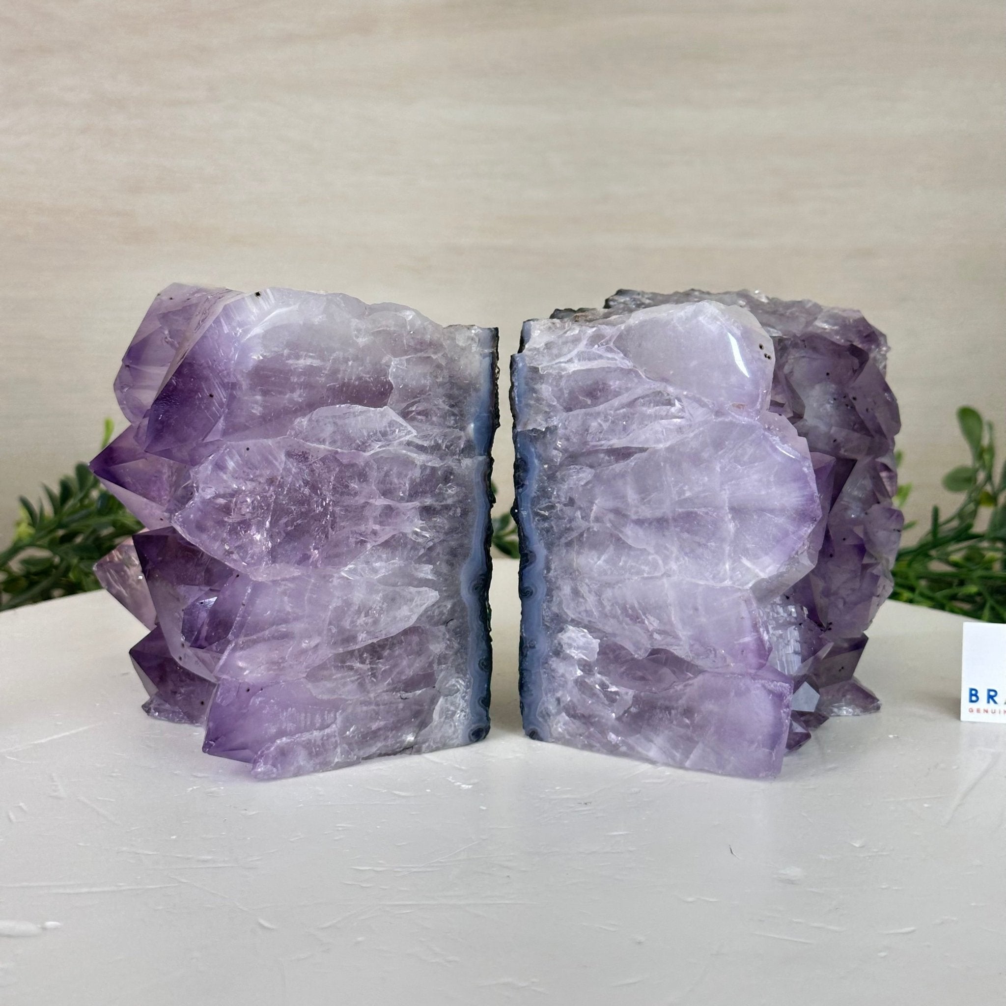 Extra Plus Quality Amethyst Bookends, 6.9 lbs & 4.1" Tall #5151AM - 068 - Brazil GemsBrazil GemsExtra Plus Quality Amethyst Bookends, 6.9 lbs & 4.1" Tall #5151AM - 068Bookends5151AM - 068