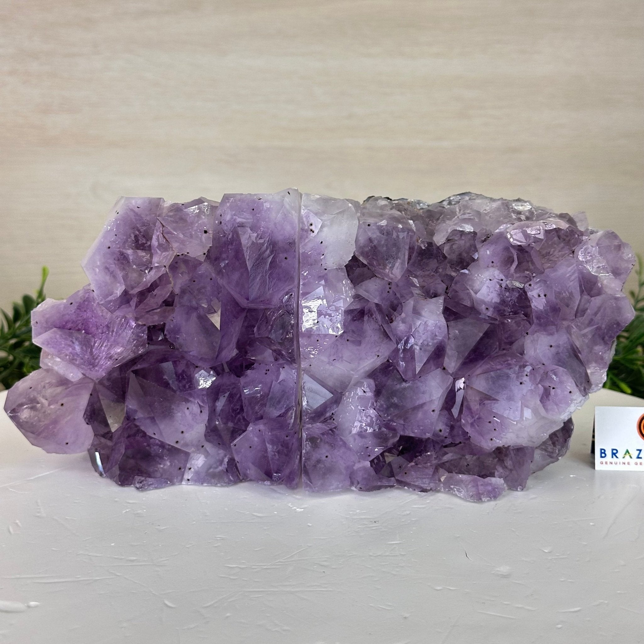 Extra Plus Quality Amethyst Bookends, 6.9 lbs & 4.1" Tall #5151AM - 068 - Brazil GemsBrazil GemsExtra Plus Quality Amethyst Bookends, 6.9 lbs & 4.1" Tall #5151AM - 068Bookends5151AM - 068