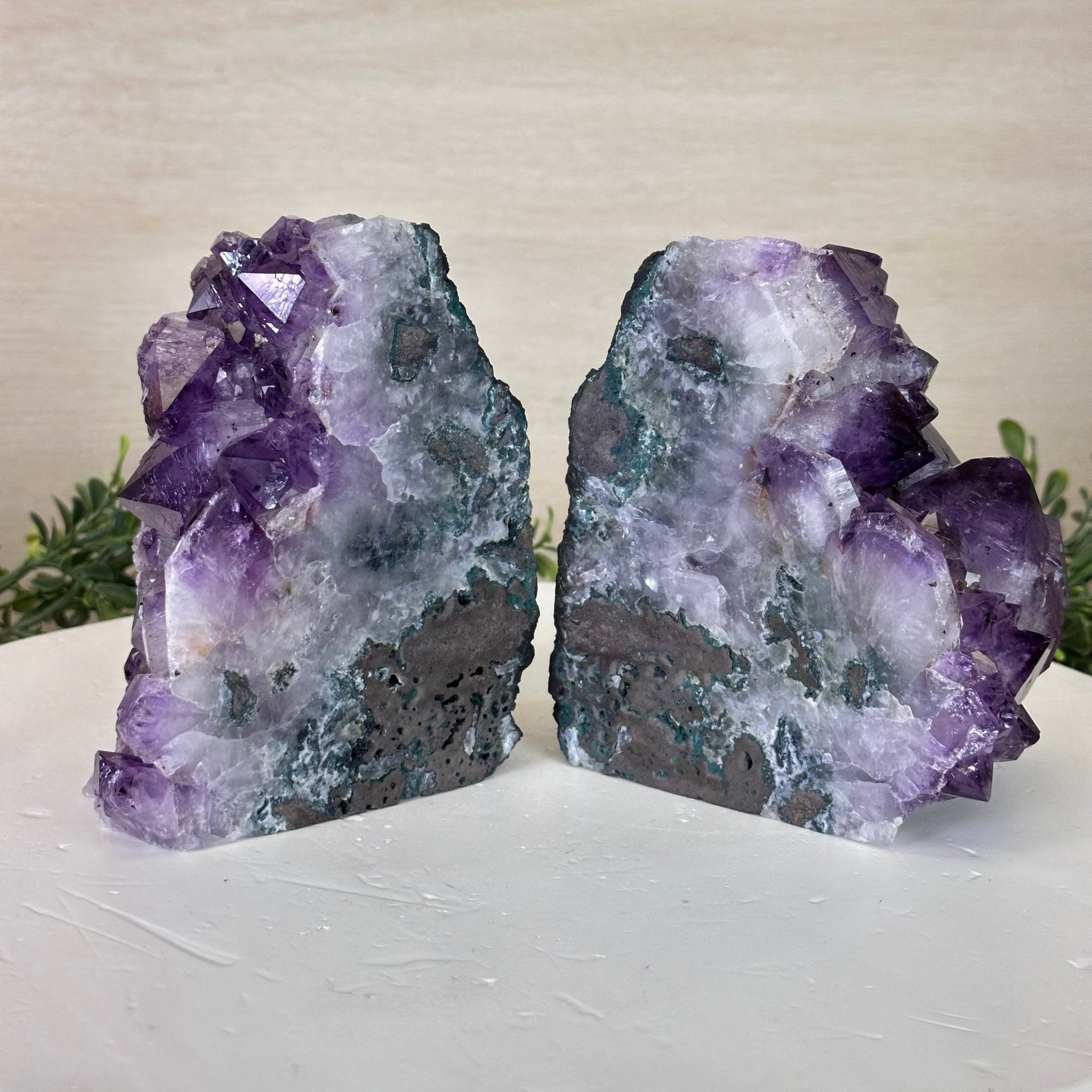 Extra Plus Quality Amethyst Bookends, 7.3 lbs & 5.2" Tall #5151AM - 069 - Brazil GemsBrazil GemsExtra Plus Quality Amethyst Bookends, 7.3 lbs & 5.2" Tall #5151AM - 069Bookends5151AM - 069