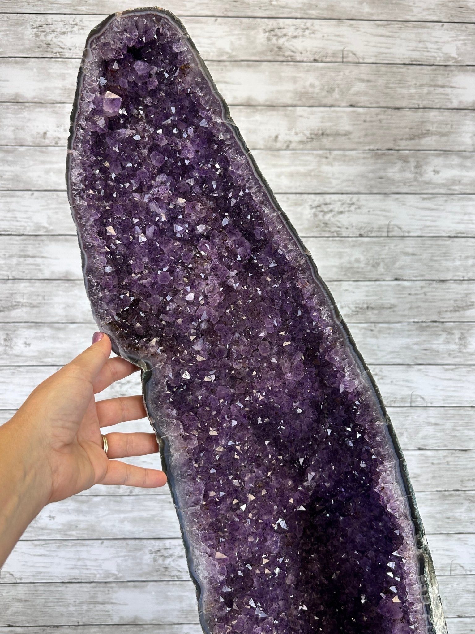 Amethyst Wings on a metal stand Model # 5493-0045 - Brazil Gems