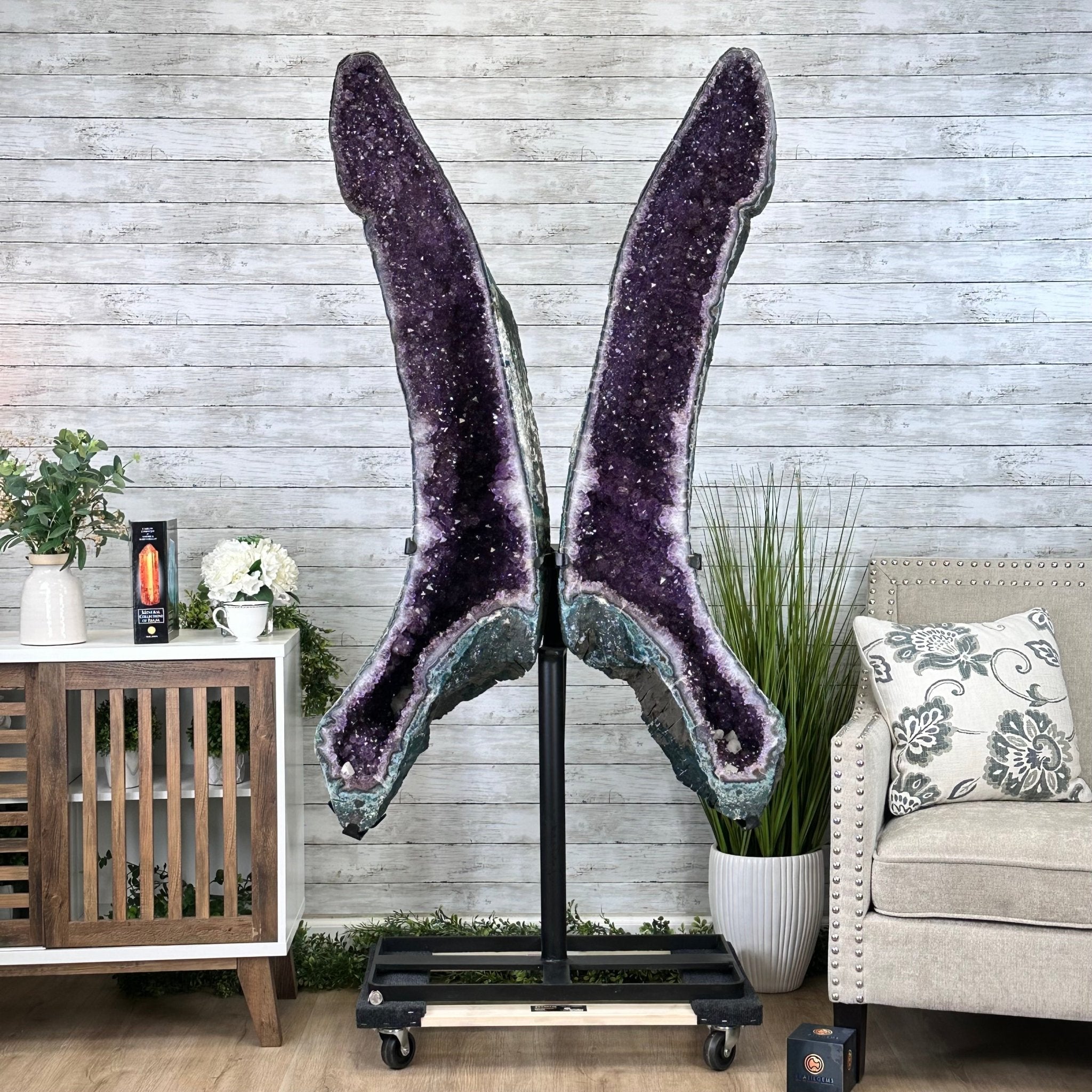 Extra Plus Quality Amethyst Butterfly Wings 311 lbs & 72" Tall #5493-0045 - Brazil GemsBrazil GemsExtra Plus Quality Amethyst Butterfly Wings 311 lbs & 72" Tall #5493-0045Amethyst Butterfly Wings5493-0045