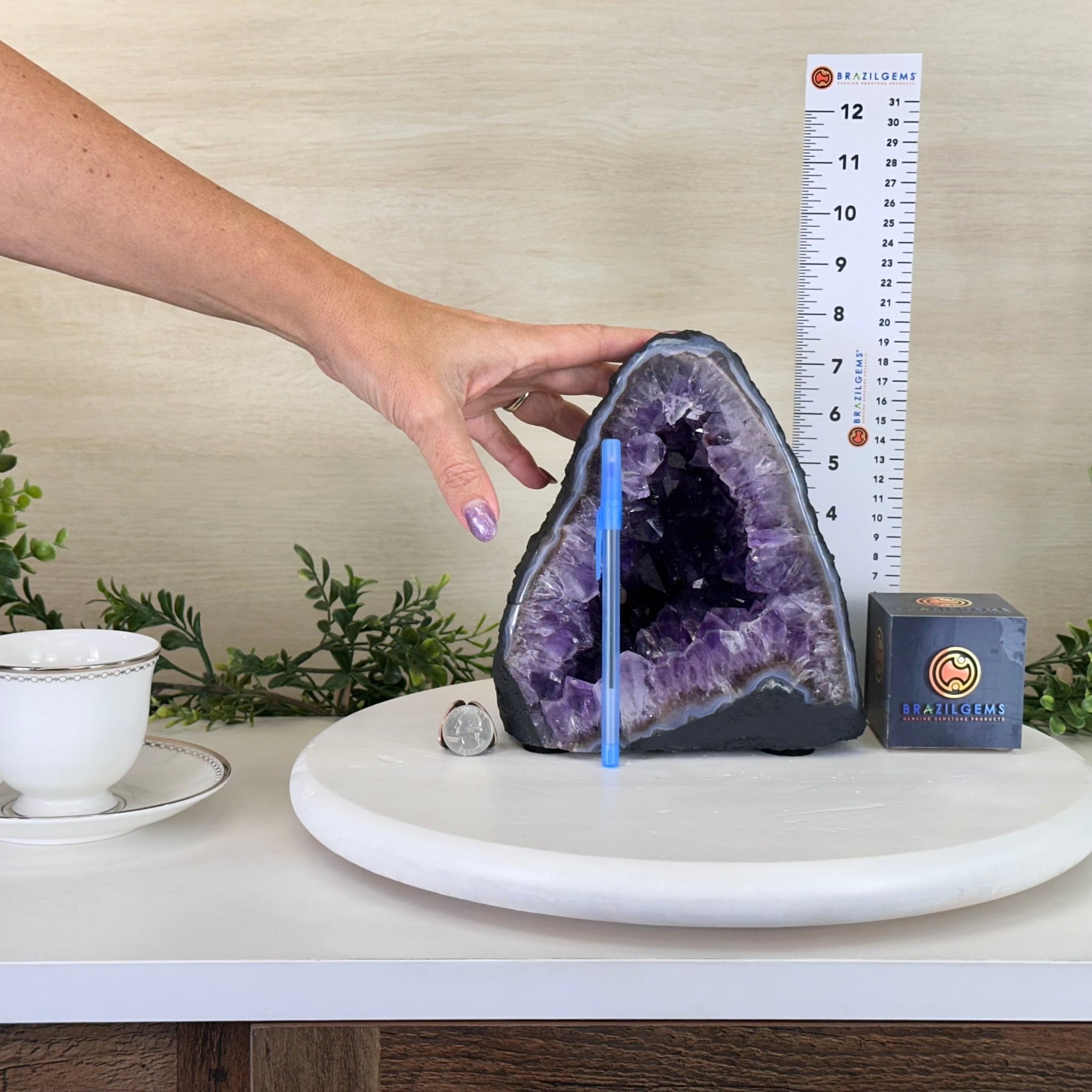 Extra Plus Quality Amethyst Cathedral, 10 lbs & 7.9" Tall #5601 - 1436 - Brazil GemsBrazil GemsExtra Plus Quality Amethyst Cathedral, 10 lbs & 7.9" Tall #5601 - 1436Cathedrals5601 - 1436