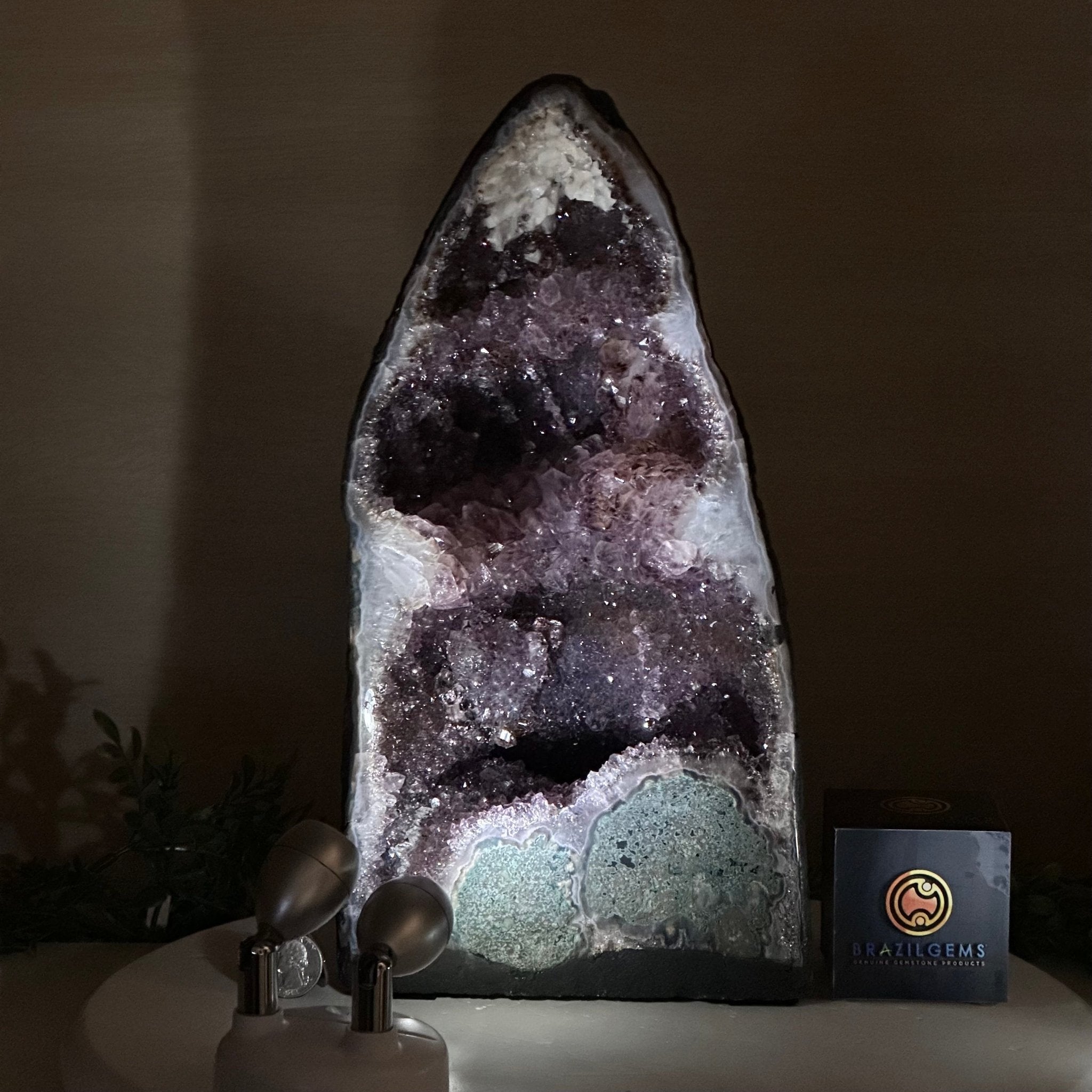 Extra Plus Quality Amethyst Cathedral, 12.9 lbs & 13.2" Tall #5601 - 1442 - Brazil GemsBrazil GemsExtra Plus Quality Amethyst Cathedral, 12.9 lbs & 13.2" Tall #5601 - 1442Cathedrals5601 - 1442