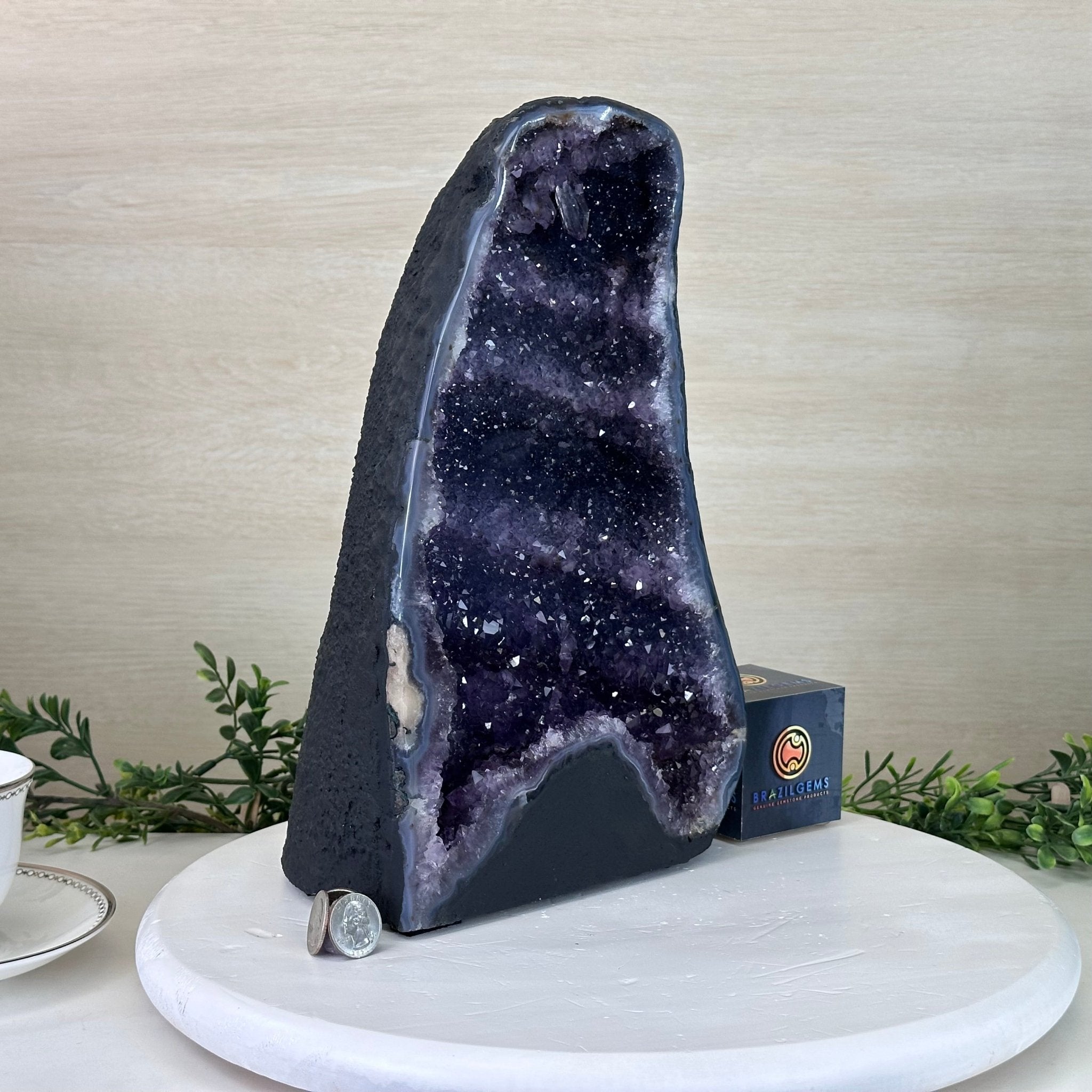 Extra Plus Quality Amethyst Cathedral, 13.7 lbs & 12.8" Tall #5601 - 1443 - Brazil GemsBrazil GemsExtra Plus Quality Amethyst Cathedral, 13.7 lbs & 12.8" Tall #5601 - 1443Cathedrals5601 - 1443