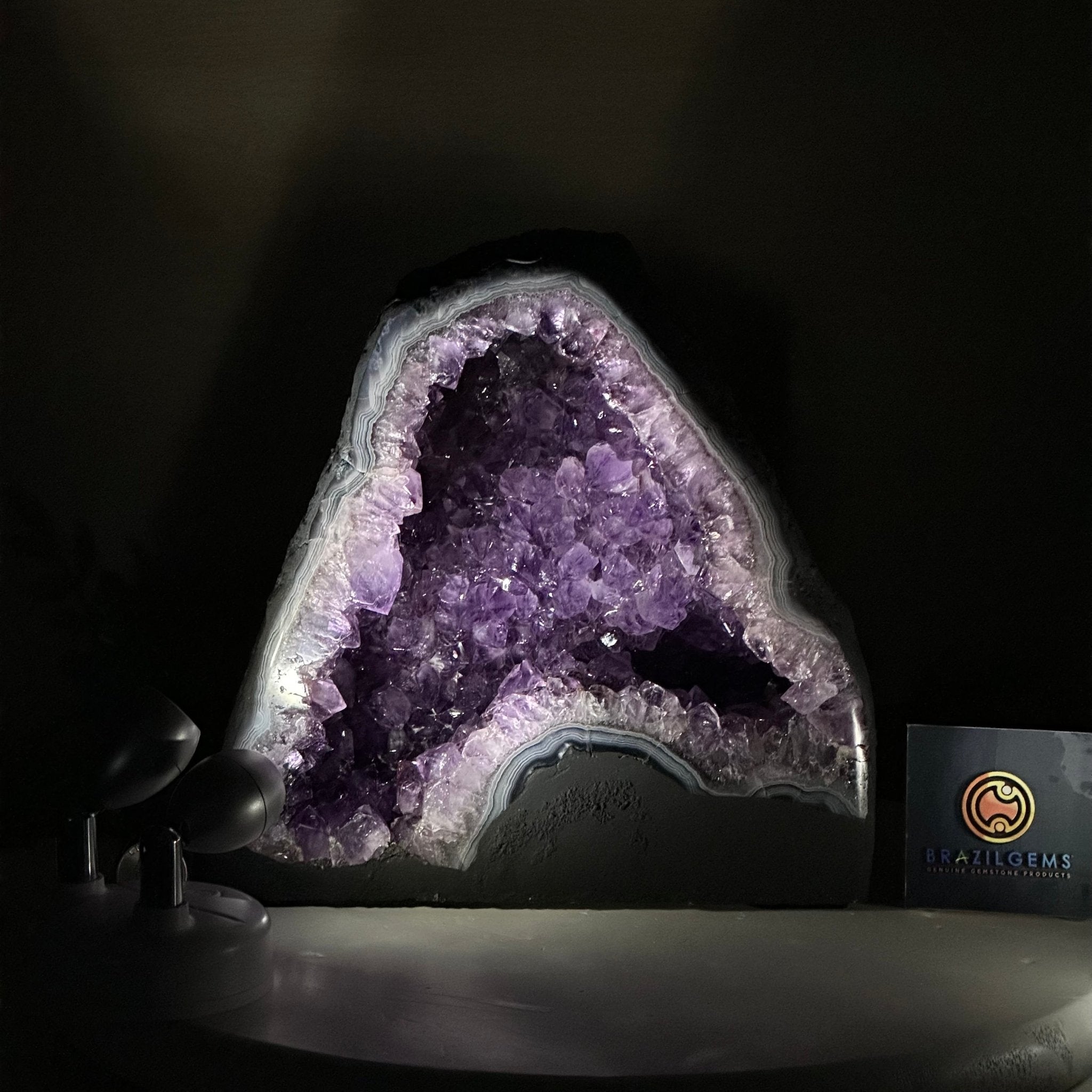 Extra Plus Quality Amethyst Cathedral, 14.1 lbs & 9.1" Tall #5601 - 1444 - Brazil GemsBrazil GemsExtra Plus Quality Amethyst Cathedral, 14.1 lbs & 9.1" Tall #5601 - 1444Cathedrals5601 - 1444