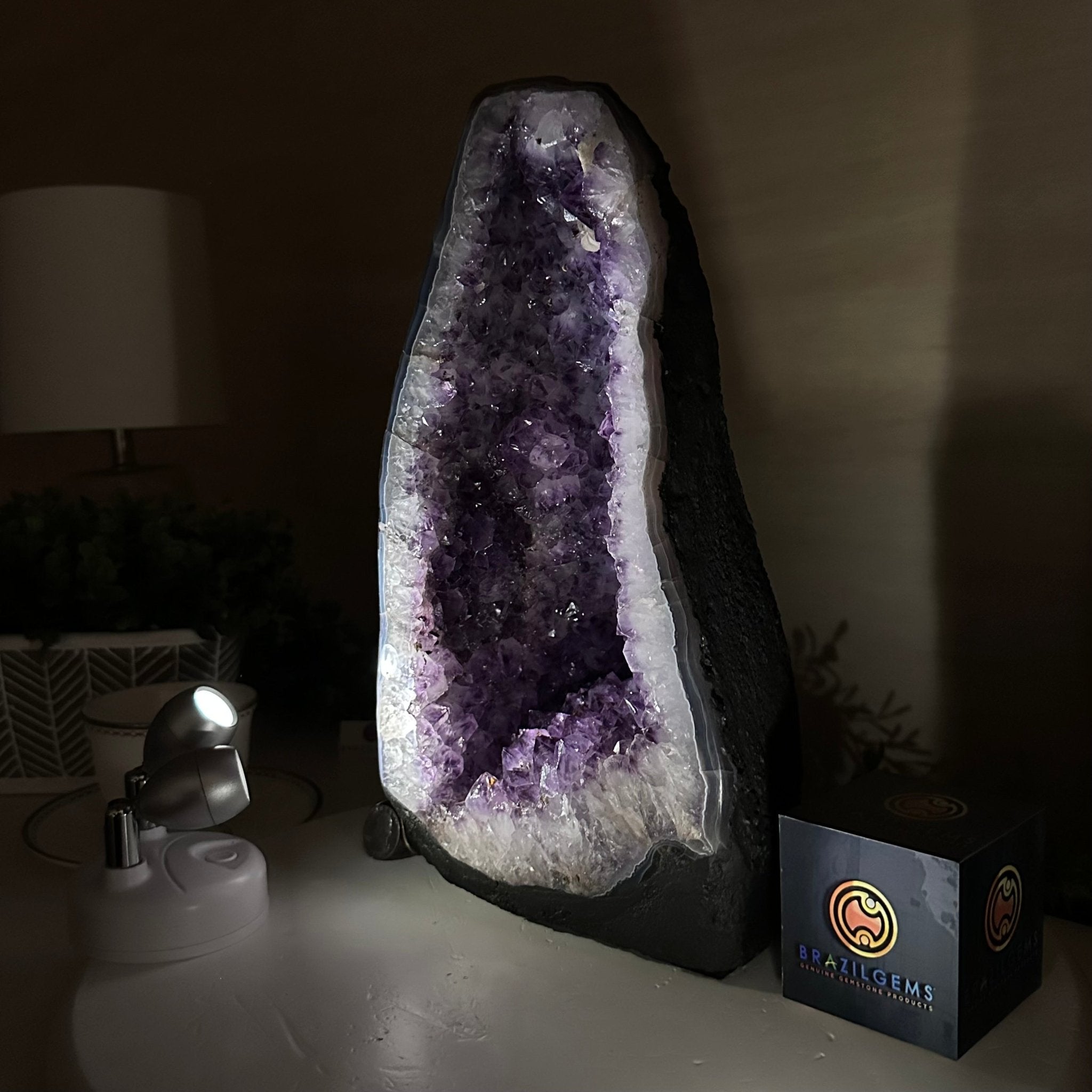 Extra Plus Quality Amethyst Cathedral, 15.1 lbs & 12.7" Tall #5601 - 1445 - Brazil GemsBrazil GemsExtra Plus Quality Amethyst Cathedral, 15.1 lbs & 12.7" Tall #5601 - 1445Cathedrals5601 - 1445