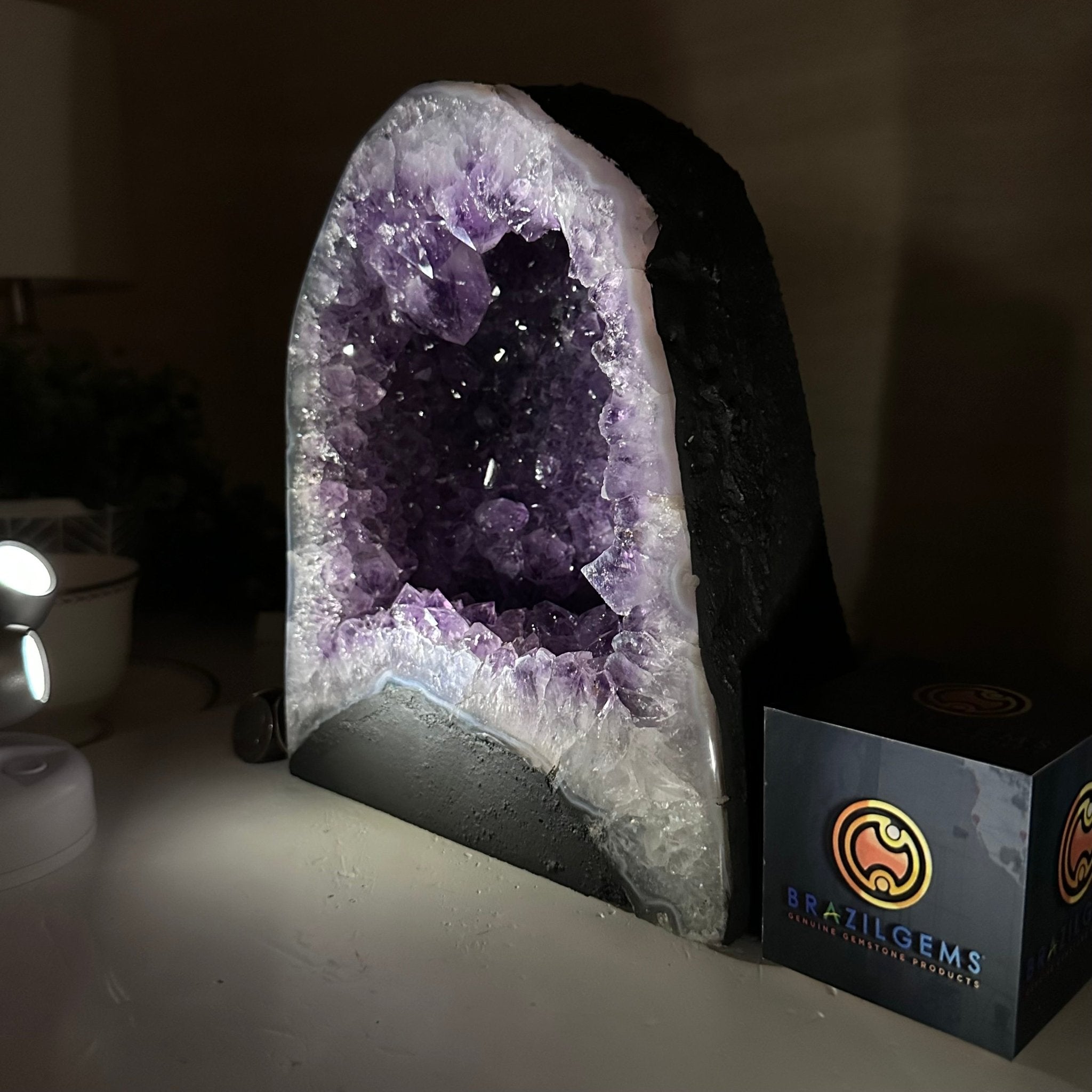 Extra Plus Quality Amethyst Cathedral, 15.5 lbs & 9" Tall #5601 - 1446 - Brazil GemsBrazil GemsExtra Plus Quality Amethyst Cathedral, 15.5 lbs & 9" Tall #5601 - 1446Cathedrals5601 - 1446