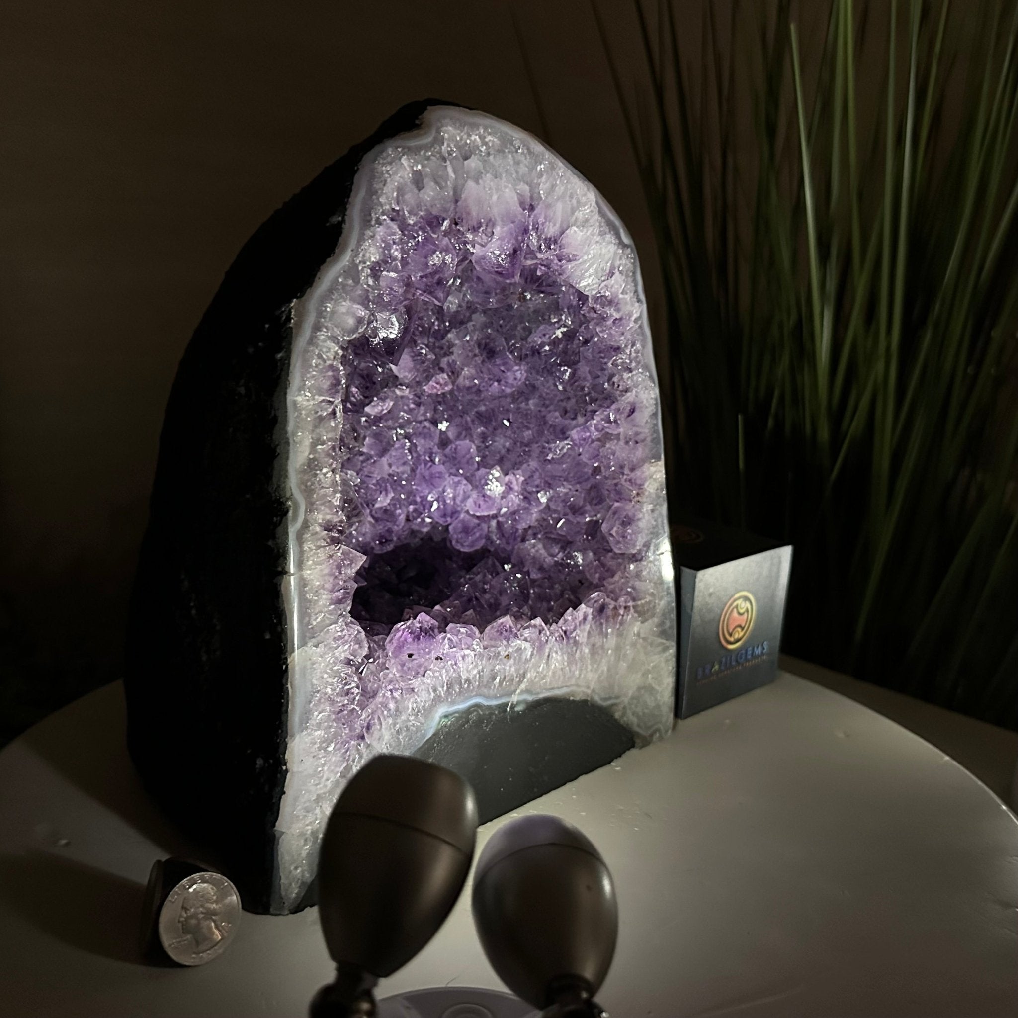 Extra Plus Quality Amethyst Cathedral, 15.5 lbs & 9" Tall #5601 - 1446 - Brazil GemsBrazil GemsExtra Plus Quality Amethyst Cathedral, 15.5 lbs & 9" Tall #5601 - 1446Cathedrals5601 - 1446