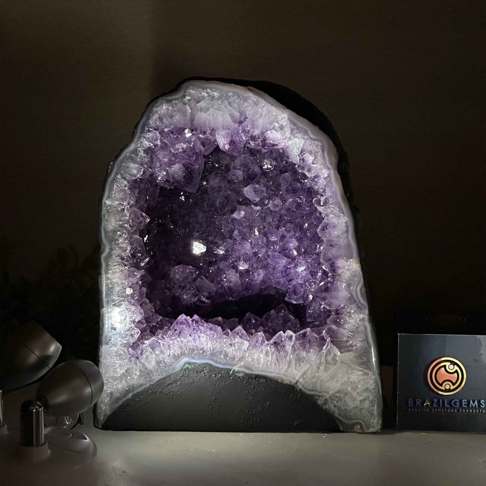 Extra Plus Quality Amethyst Cathedral, 15.5 lbs & 9" Tall #5601 - 1446 - Brazil GemsBrazil GemsExtra Plus Quality Amethyst Cathedral, 15.5 lbs & 9" Tall #5601 - 1446Cathedrals5601 - 1446