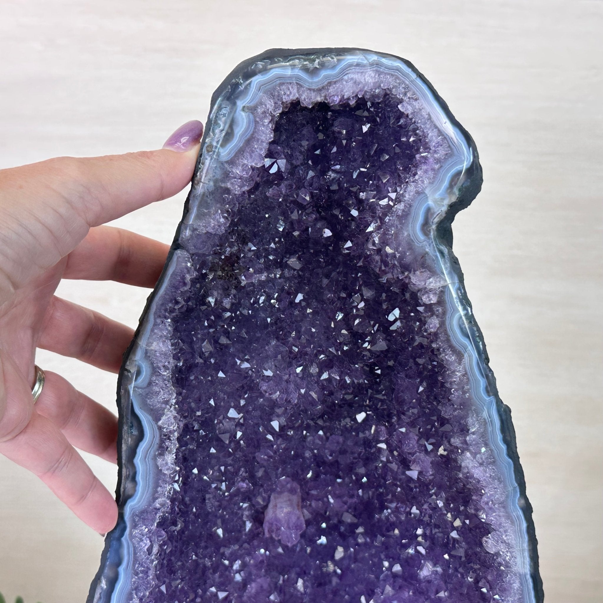 Extra Plus Quality Amethyst Cathedral, 18.2 lbs & 14.7" Tall #5601 - 1449 - Brazil GemsBrazil GemsExtra Plus Quality Amethyst Cathedral, 18.2 lbs & 14.7" Tall #5601 - 1449Cathedrals5601 - 1449