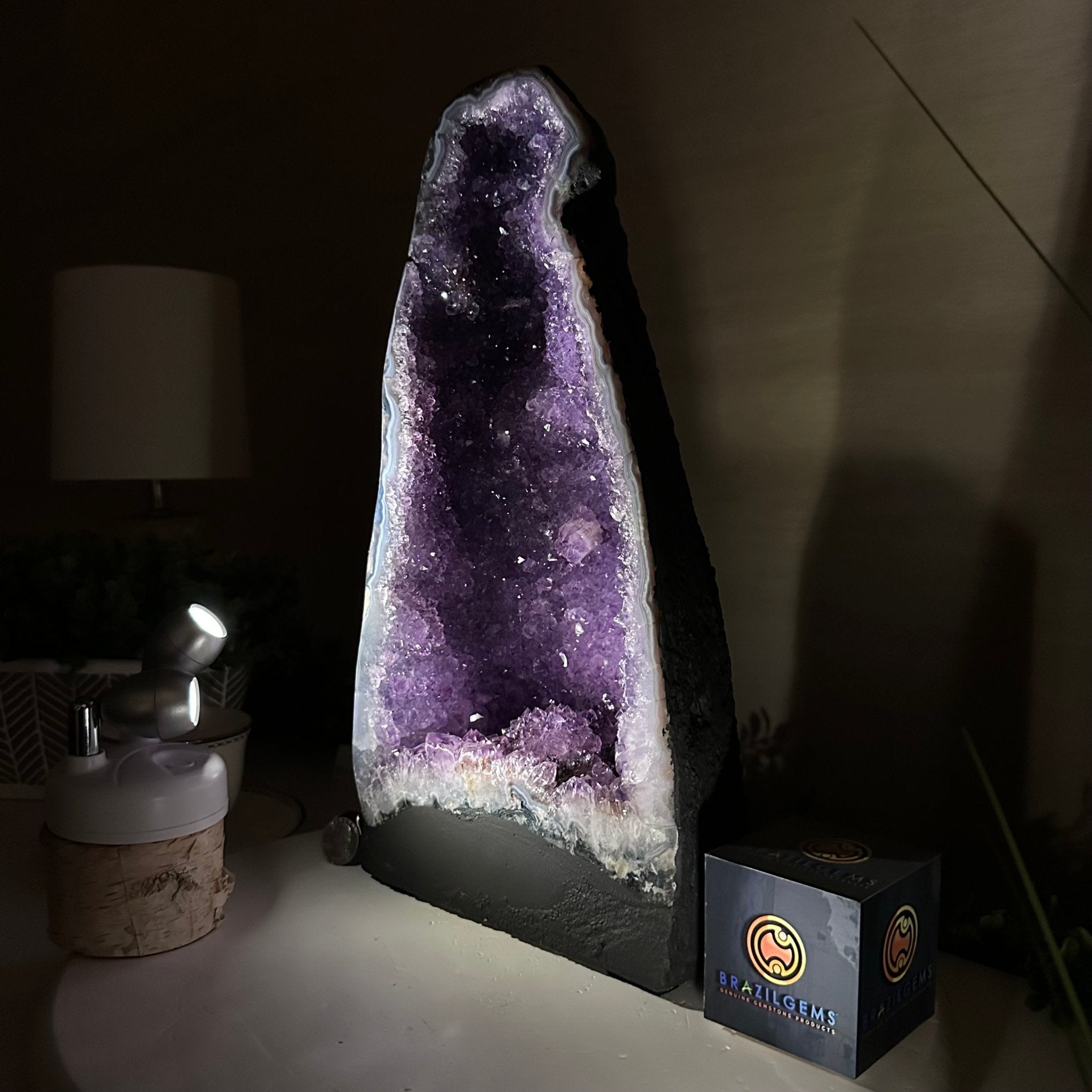 Extra Plus Quality Amethyst Cathedral, 18.2 lbs & 14.7" Tall #5601 - 1449 - Brazil GemsBrazil GemsExtra Plus Quality Amethyst Cathedral, 18.2 lbs & 14.7" Tall #5601 - 1449Cathedrals5601 - 1449