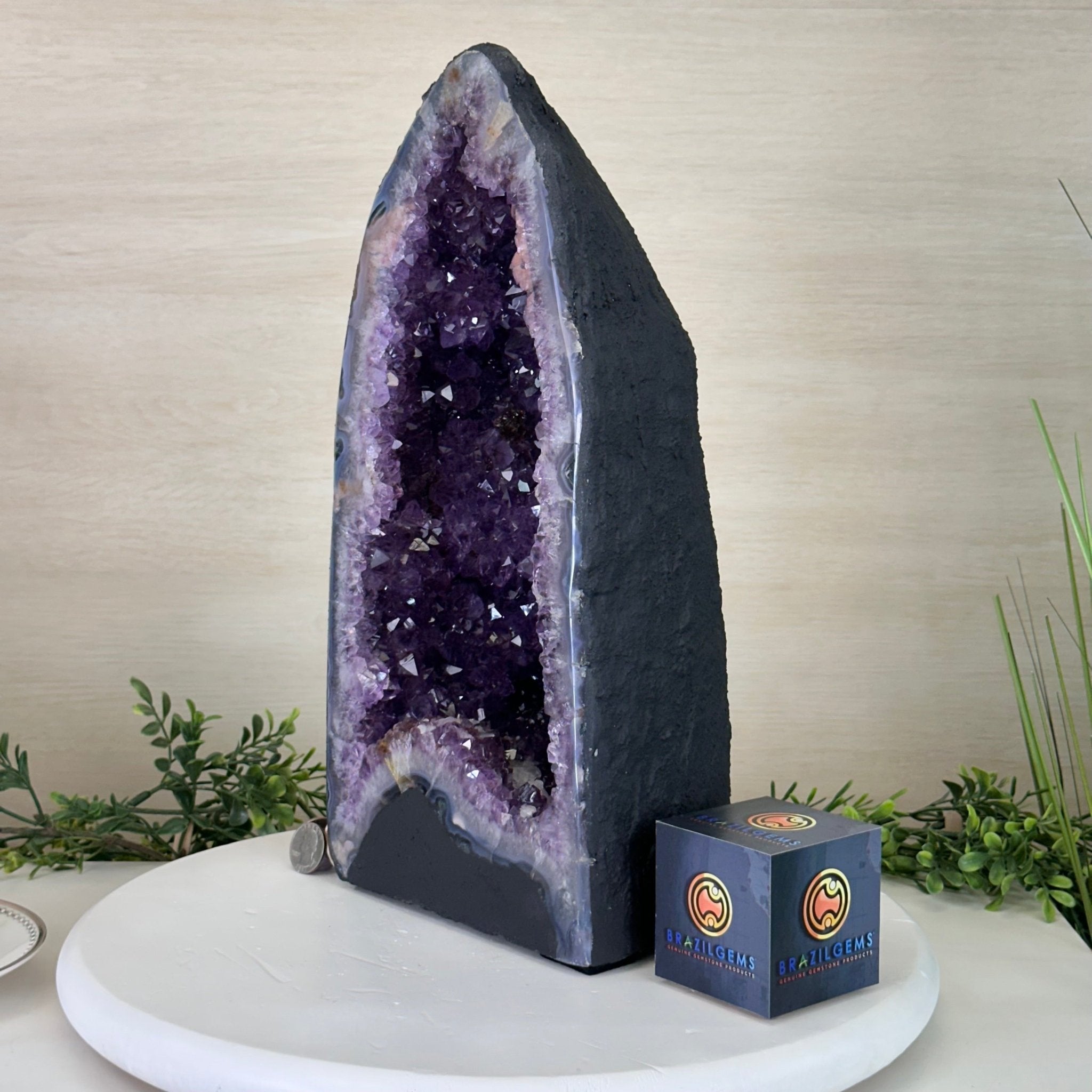 Extra Plus Quality Amethyst Cathedral, 23.1 lbs & 15" Tall #5601 - 1451 - Brazil GemsBrazil GemsExtra Plus Quality Amethyst Cathedral, 23.1 lbs & 15" Tall #5601 - 1451Cathedrals5601 - 1451