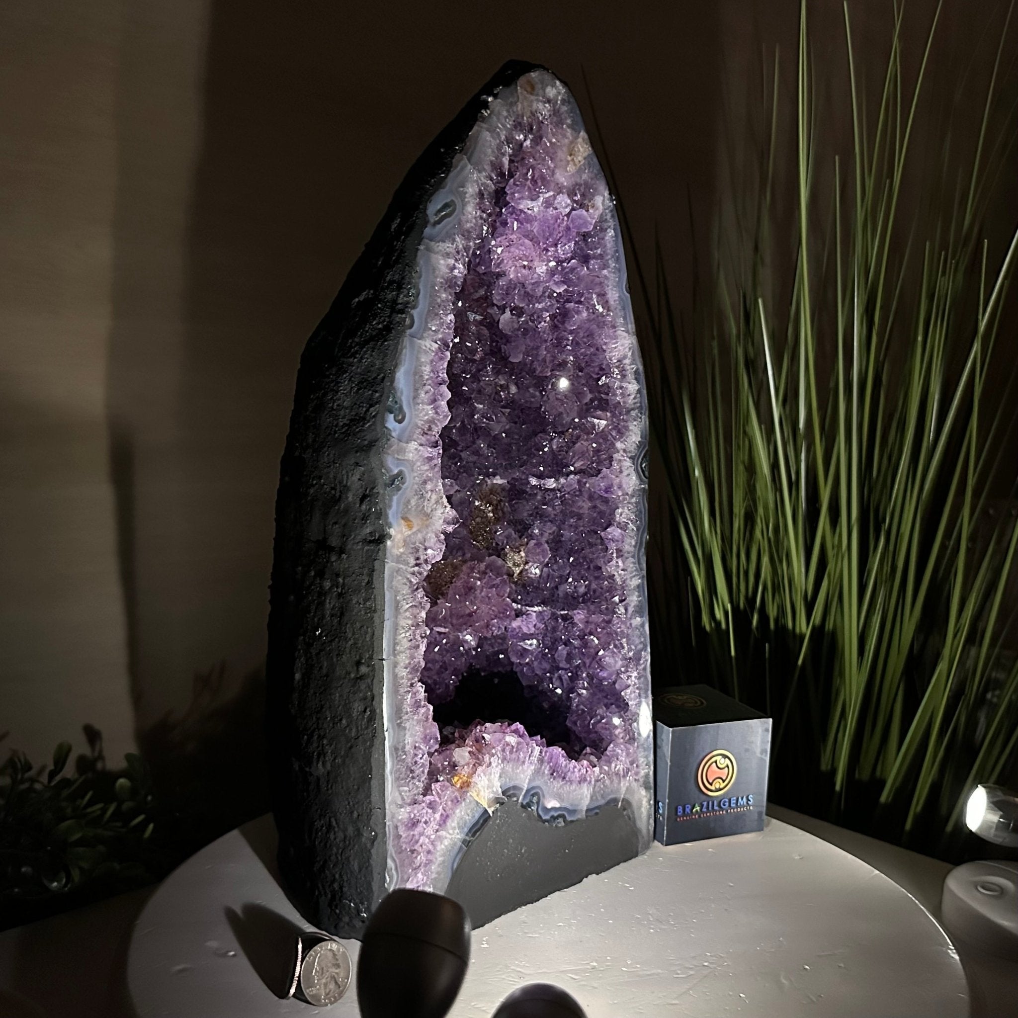 Extra Plus Quality Amethyst Cathedral, 23.1 lbs & 15" Tall #5601 - 1451 - Brazil GemsBrazil GemsExtra Plus Quality Amethyst Cathedral, 23.1 lbs & 15" Tall #5601 - 1451Cathedrals5601 - 1451