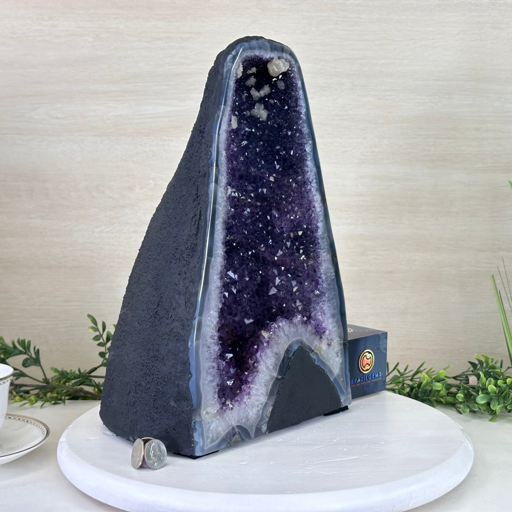 Extra Plus Quality Amethyst Cathedral, 26.2 lbs & 14" Tall #5601 - 1453 - Brazil GemsBrazil GemsExtra Plus Quality Amethyst Cathedral, 26.2 lbs & 14" Tall #5601 - 1453Cathedrals5601 - 1453