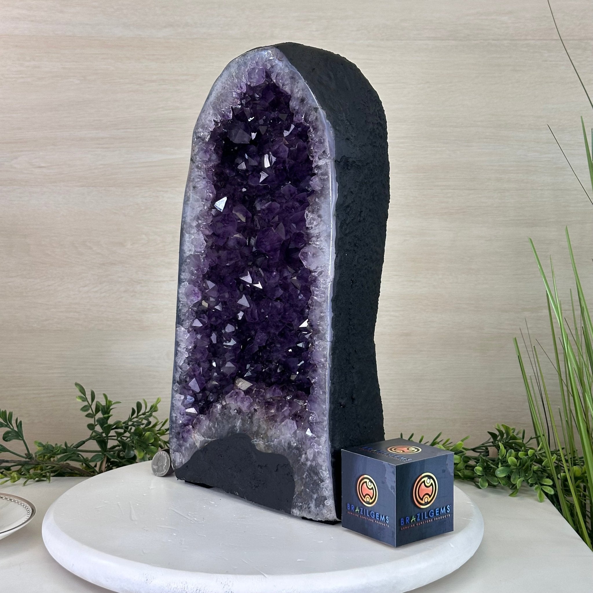 Extra Plus Quality Amethyst Cathedral, 27.1 lbs & 15.6" Tall #5601 - 1455 - Brazil GemsBrazil GemsExtra Plus Quality Amethyst Cathedral, 27.1 lbs & 15.6" Tall #5601 - 1455Cathedrals5601 - 1455