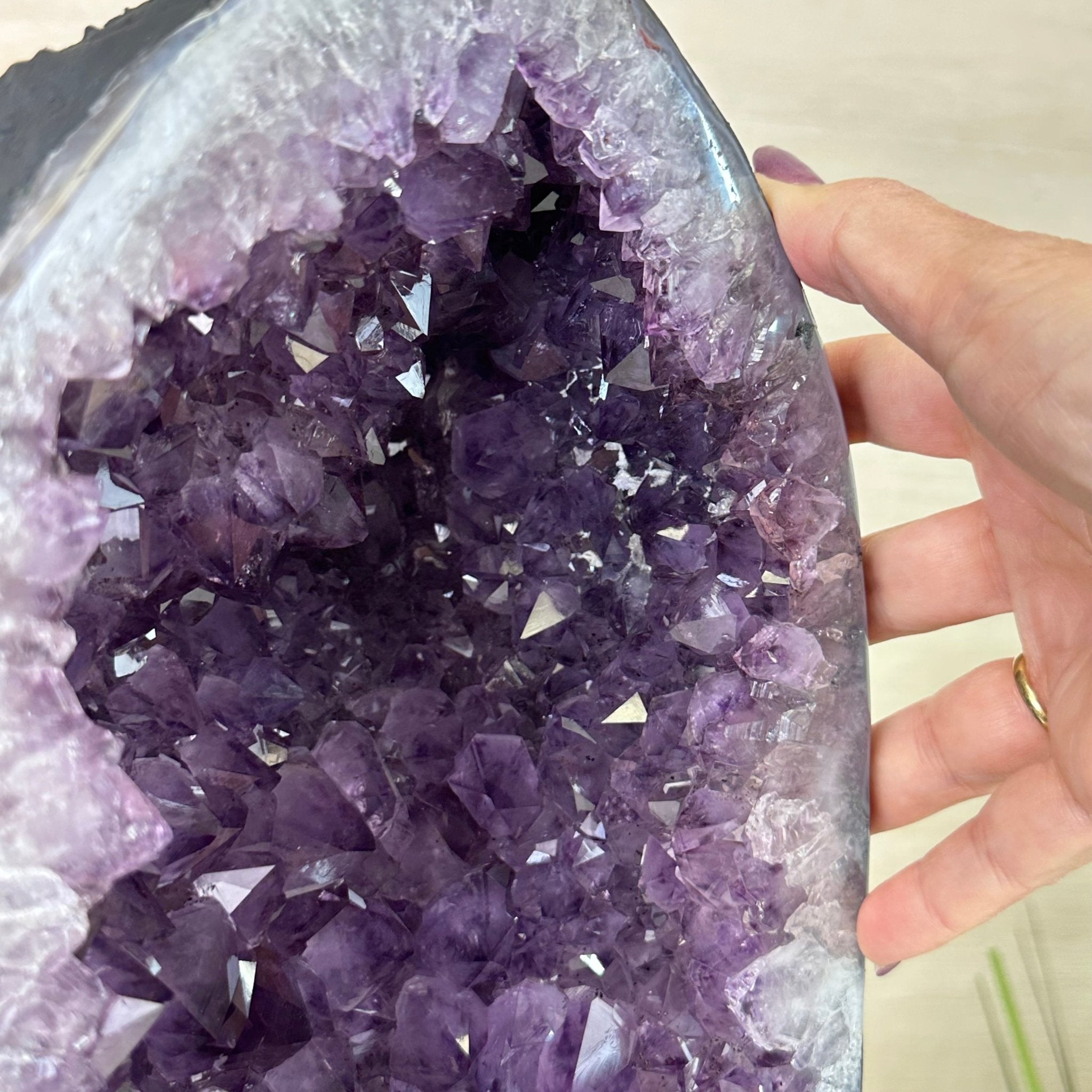 Extra Plus Quality Amethyst Cathedral, 27.1 lbs & 15.6" Tall #5601 - 1455 - Brazil GemsBrazil GemsExtra Plus Quality Amethyst Cathedral, 27.1 lbs & 15.6" Tall #5601 - 1455Cathedrals5601 - 1455