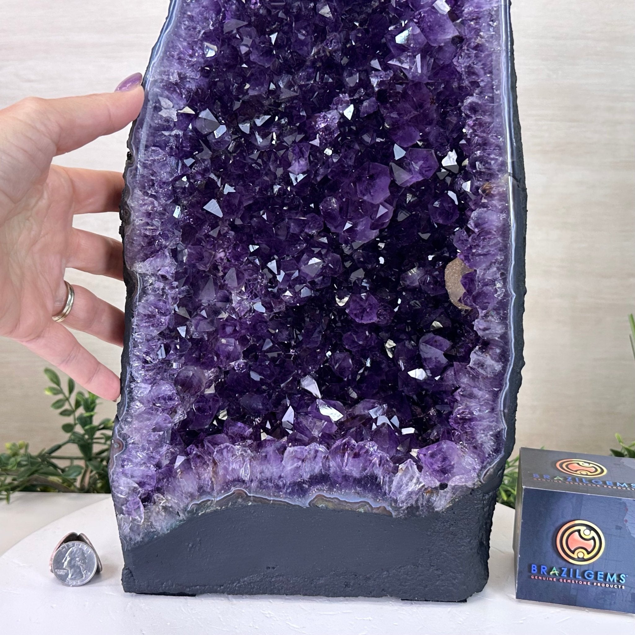 Extra Plus Quality Amethyst Cathedral, 29.2 lbs & 18.7" Tall #5601 - 1456 - Brazil GemsBrazil GemsExtra Plus Quality Amethyst Cathedral, 29.2 lbs & 18.7" Tall #5601 - 1456Cathedrals5601 - 1456