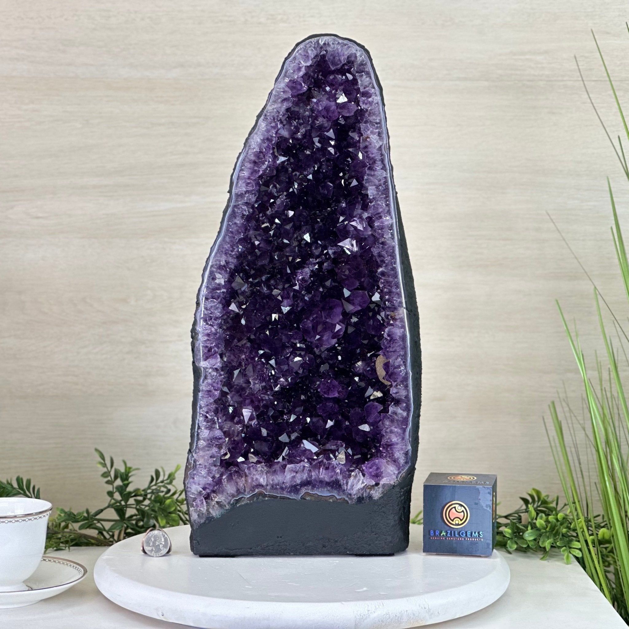 Extra Plus Quality Amethyst Cathedral, 29.2 lbs & 18.7" Tall #5601 - 1456 - Brazil GemsBrazil GemsExtra Plus Quality Amethyst Cathedral, 29.2 lbs & 18.7" Tall #5601 - 1456Cathedrals5601 - 1456