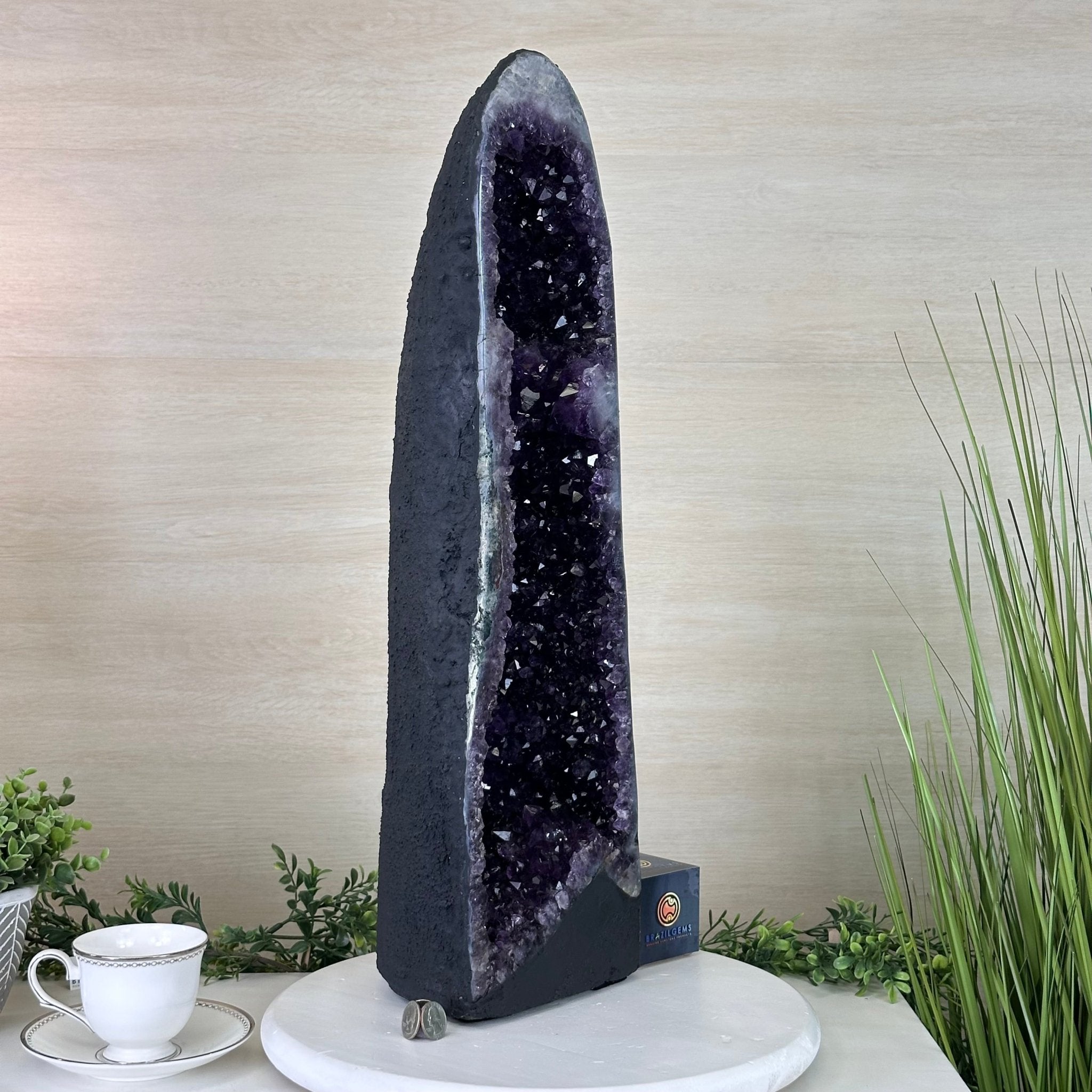 Extra Plus Quality Amethyst Cathedral, 29.6 lbs & 25.4" Tall #5601 - 1457 - Brazil GemsBrazil GemsExtra Plus Quality Amethyst Cathedral, 29.6 lbs & 25.4" Tall #5601 - 1457Cathedrals5601 - 1457