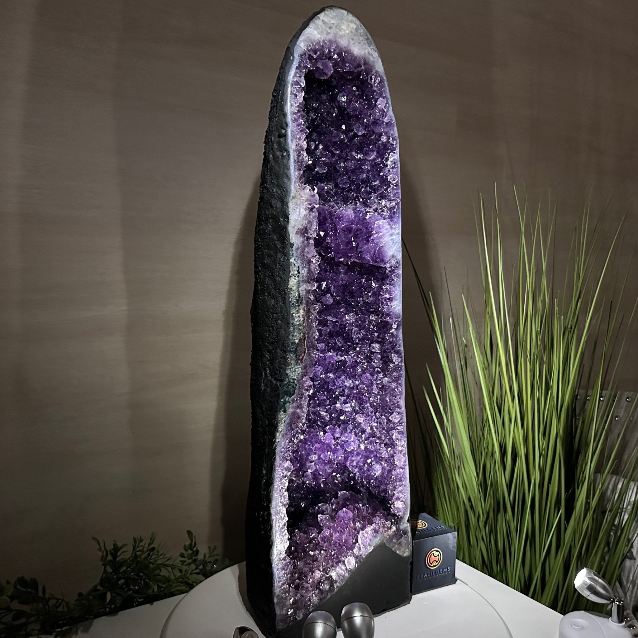 Extra Plus Quality Amethyst Cathedral, 29.6 lbs & 25.4" Tall #5601 - 1457 - Brazil GemsBrazil GemsExtra Plus Quality Amethyst Cathedral, 29.6 lbs & 25.4" Tall #5601 - 1457Cathedrals5601 - 1457