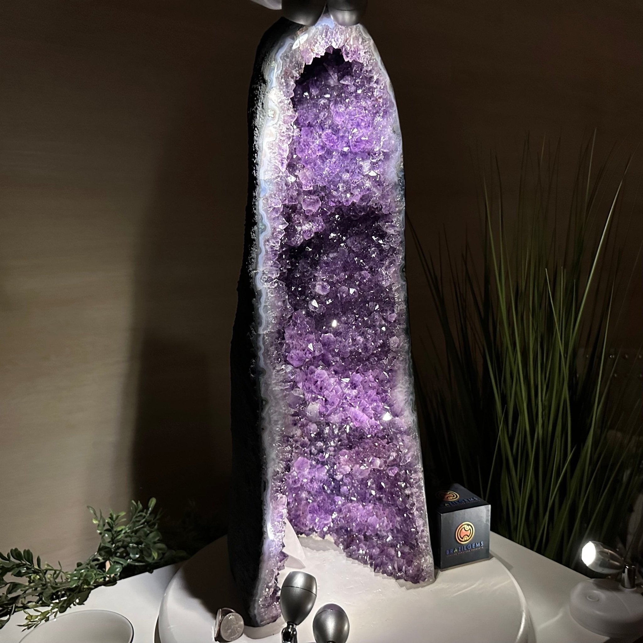 Extra Plus Quality Amethyst Cathedral, 30 lbs & 22.4" Tall #5601 - 1458 - Brazil GemsBrazil GemsExtra Plus Quality Amethyst Cathedral, 30 lbs & 22.4" Tall #5601 - 1458Cathedrals5601 - 1458