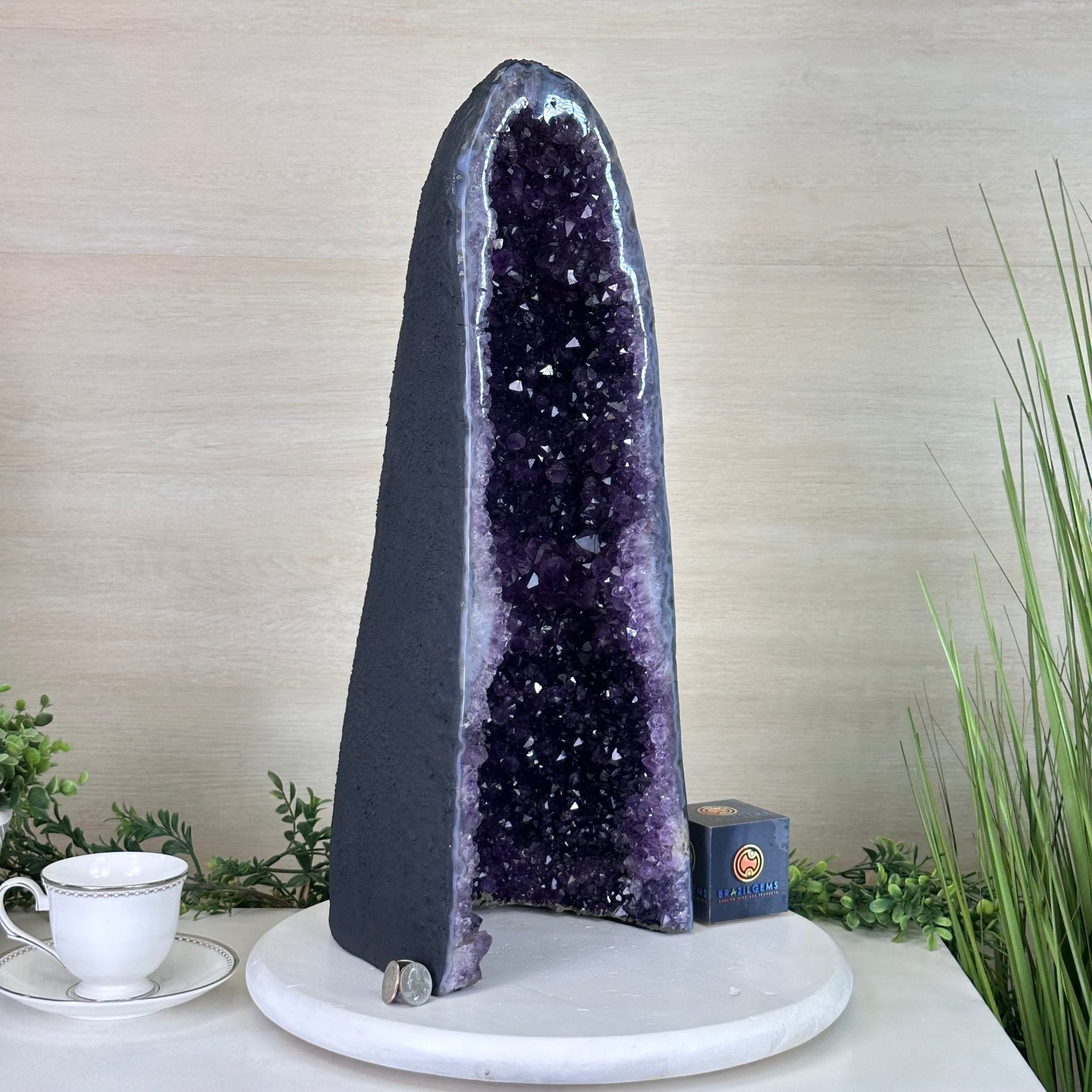 Extra Plus Quality Amethyst Cathedral, 30.7 lbs & 21.4" Tall #5601 - 1459 - Brazil GemsBrazil GemsExtra Plus Quality Amethyst Cathedral, 30.7 lbs & 21.4" Tall #5601 - 1459Cathedrals5601 - 1459