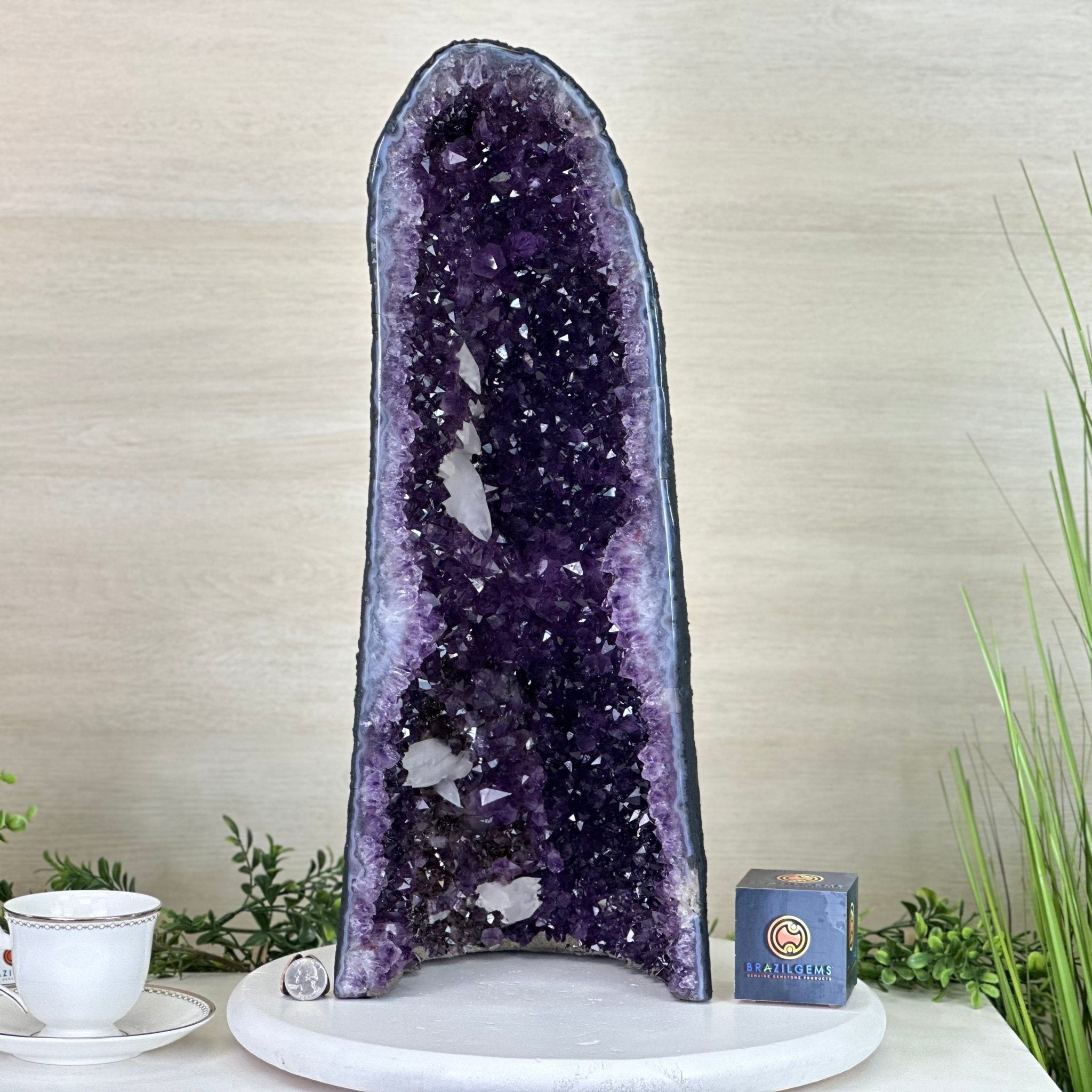 Extra Plus Quality Amethyst Cathedral, 30.7 lbs & 21.4" Tall #5601 - 1459 - Brazil GemsBrazil GemsExtra Plus Quality Amethyst Cathedral, 30.7 lbs & 21.4" Tall #5601 - 1459Cathedrals5601 - 1459