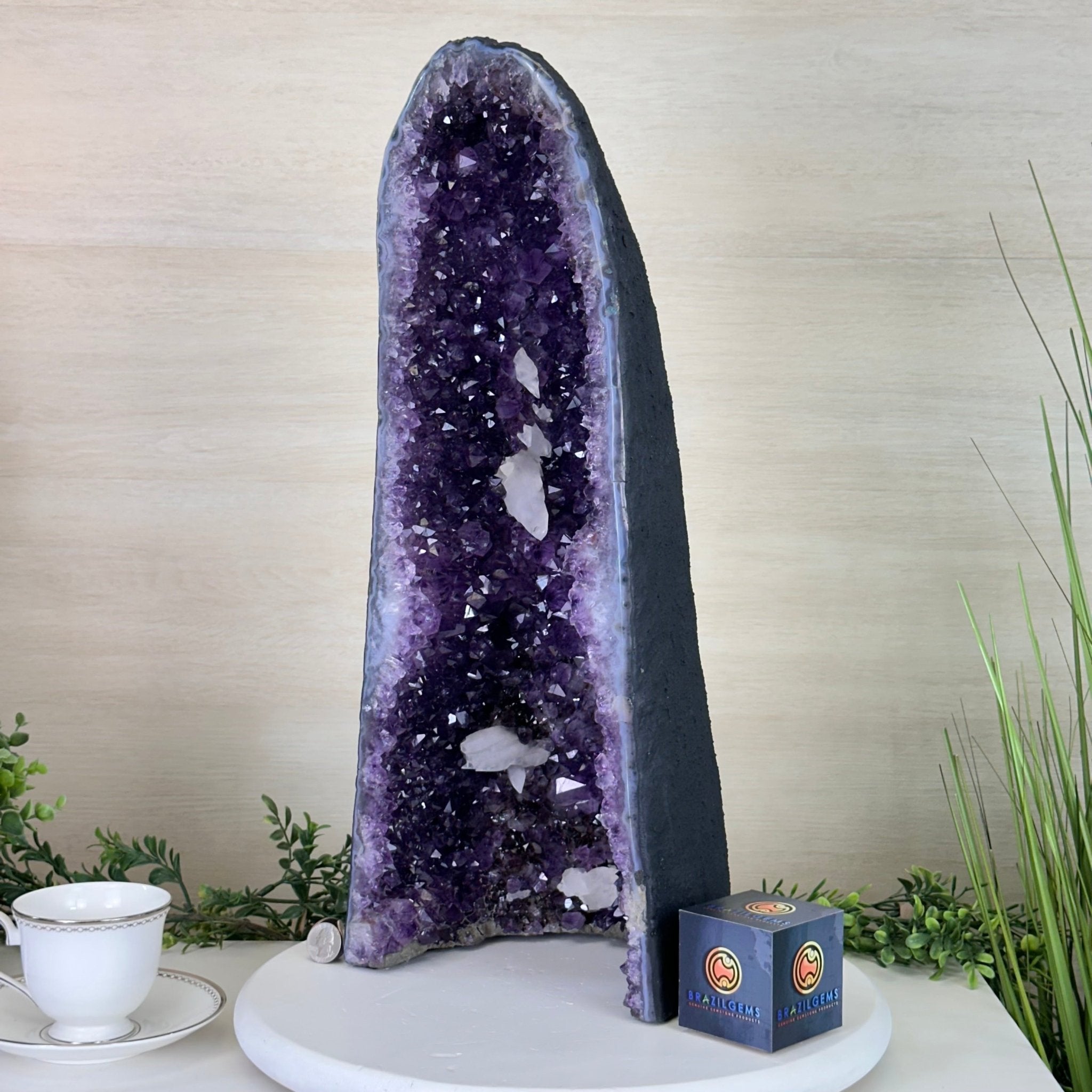 Extra Plus Quality Amethyst Cathedral, 30.7 lbs & 21.4" Tall #5601 - 1459 - Brazil GemsBrazil GemsExtra Plus Quality Amethyst Cathedral, 30.7 lbs & 21.4" Tall #5601 - 1459Cathedrals5601 - 1459