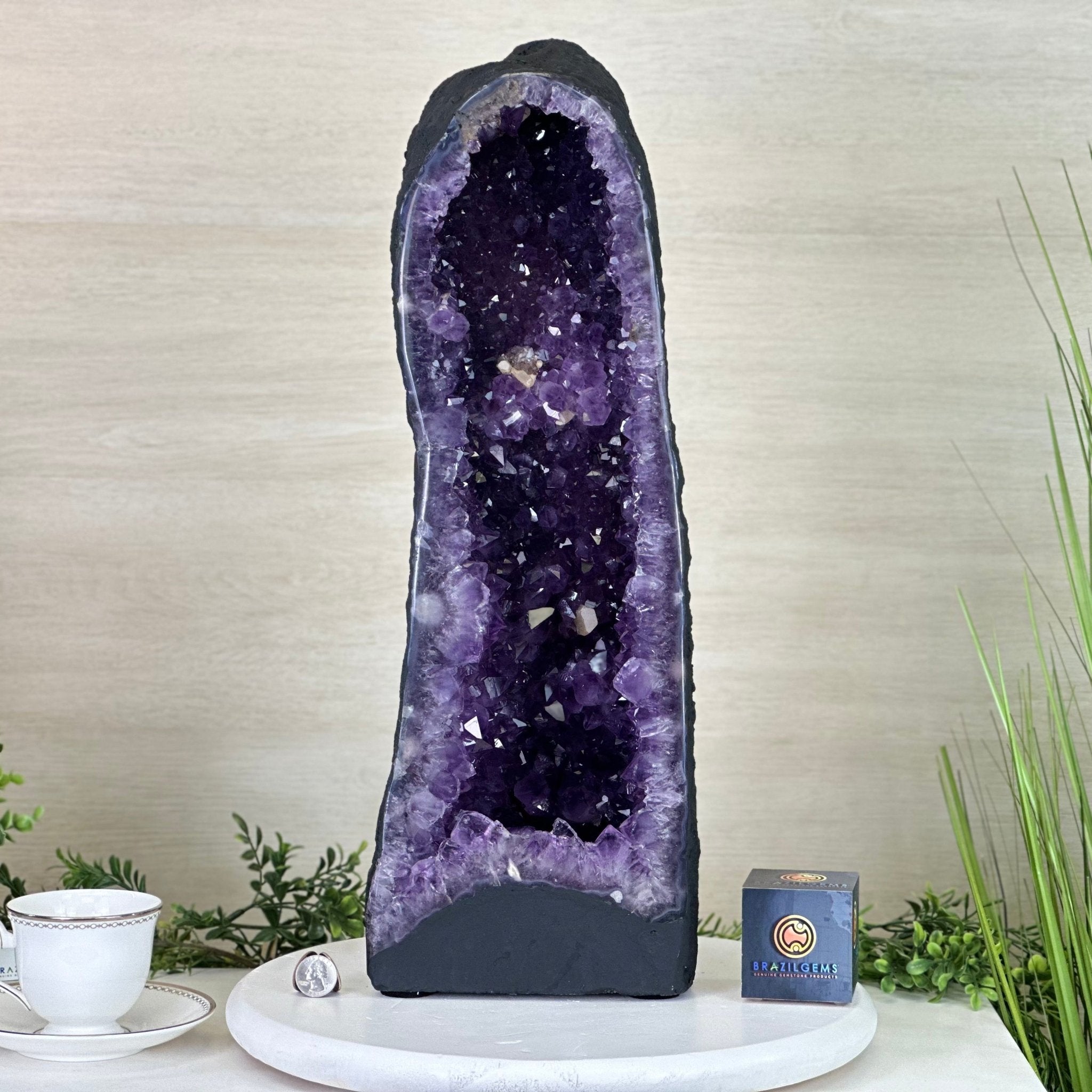 Extra Plus Quality Amethyst Cathedral, 31 lbs & 21.8" Tall #5601 - 1461 - Brazil GemsBrazil GemsExtra Plus Quality Amethyst Cathedral, 31 lbs & 21.8" Tall #5601 - 1461Cathedrals5601 - 1461