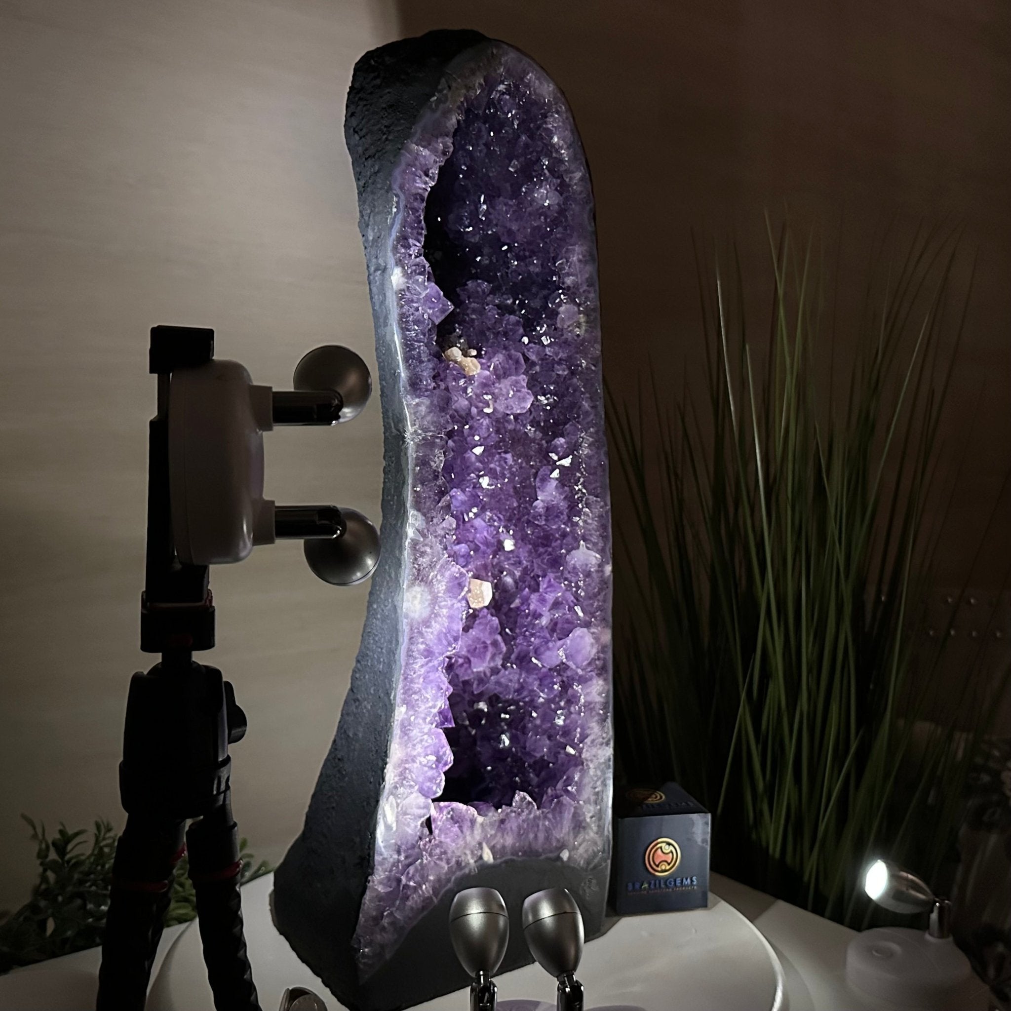 Extra Plus Quality Amethyst Cathedral, 31 lbs & 21.8" Tall #5601 - 1461 - Brazil GemsBrazil GemsExtra Plus Quality Amethyst Cathedral, 31 lbs & 21.8" Tall #5601 - 1461Cathedrals5601 - 1461