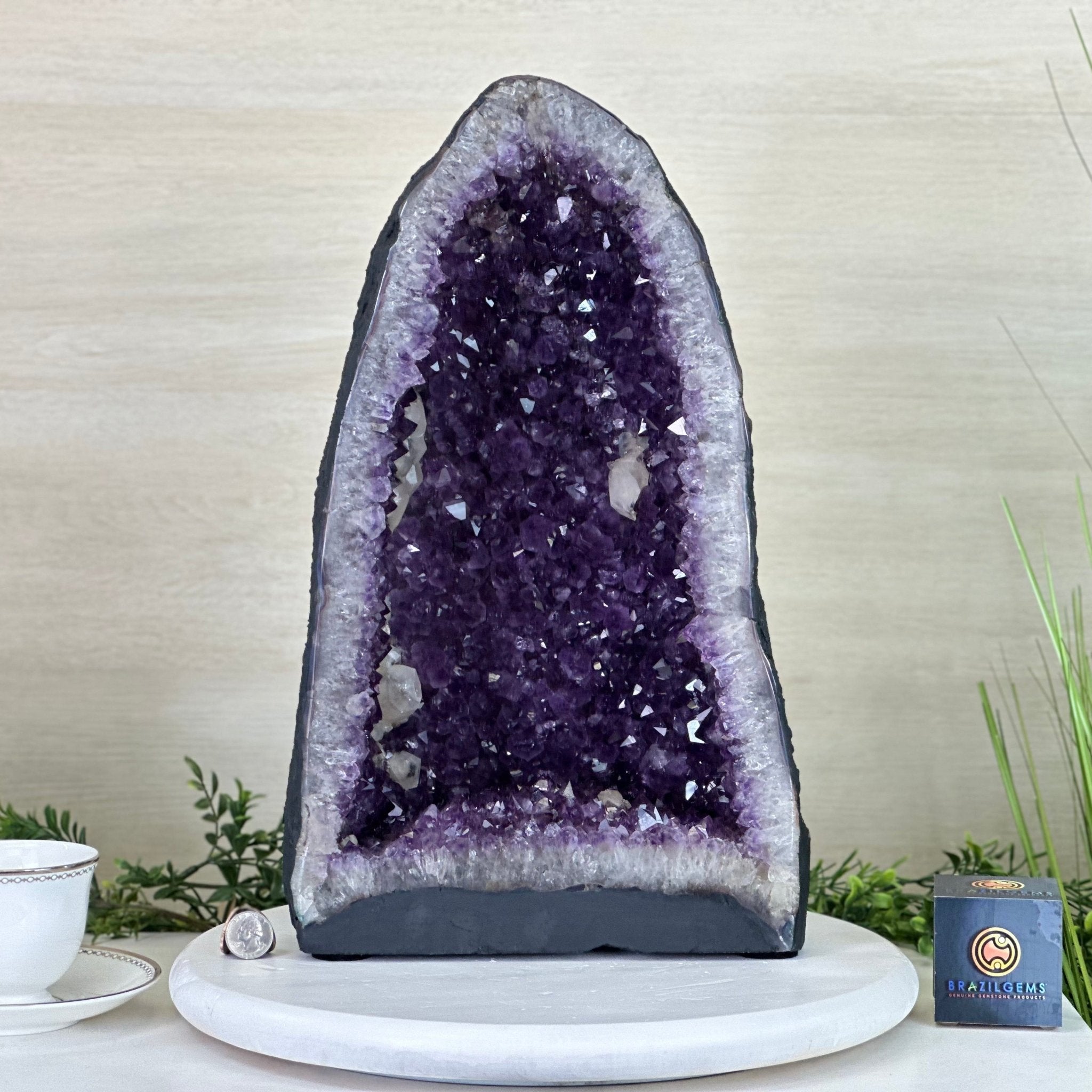 Extra Plus Quality Amethyst Cathedral, 38.9 lbs & 17.6" Tall #5601 - 1464 - Brazil GemsBrazil GemsExtra Plus Quality Amethyst Cathedral, 38.9 lbs & 17.6" Tall #5601 - 1464Cathedrals5601 - 1464