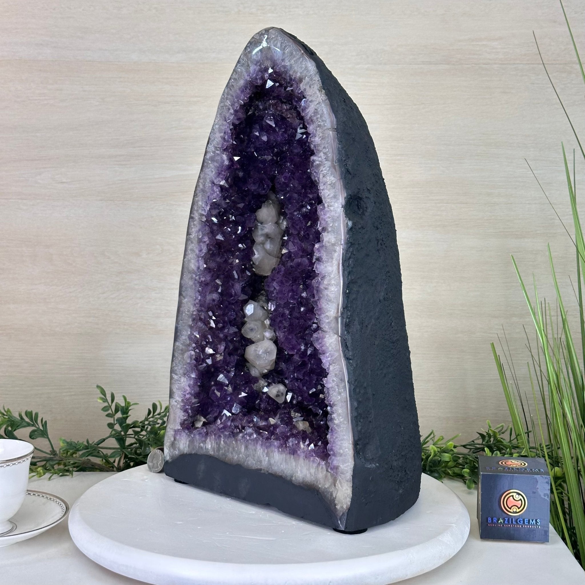 Extra Plus Quality Amethyst Cathedral, 38.9 lbs & 17.6" Tall #5601 - 1464 - Brazil GemsBrazil GemsExtra Plus Quality Amethyst Cathedral, 38.9 lbs & 17.6" Tall #5601 - 1464Cathedrals5601 - 1464