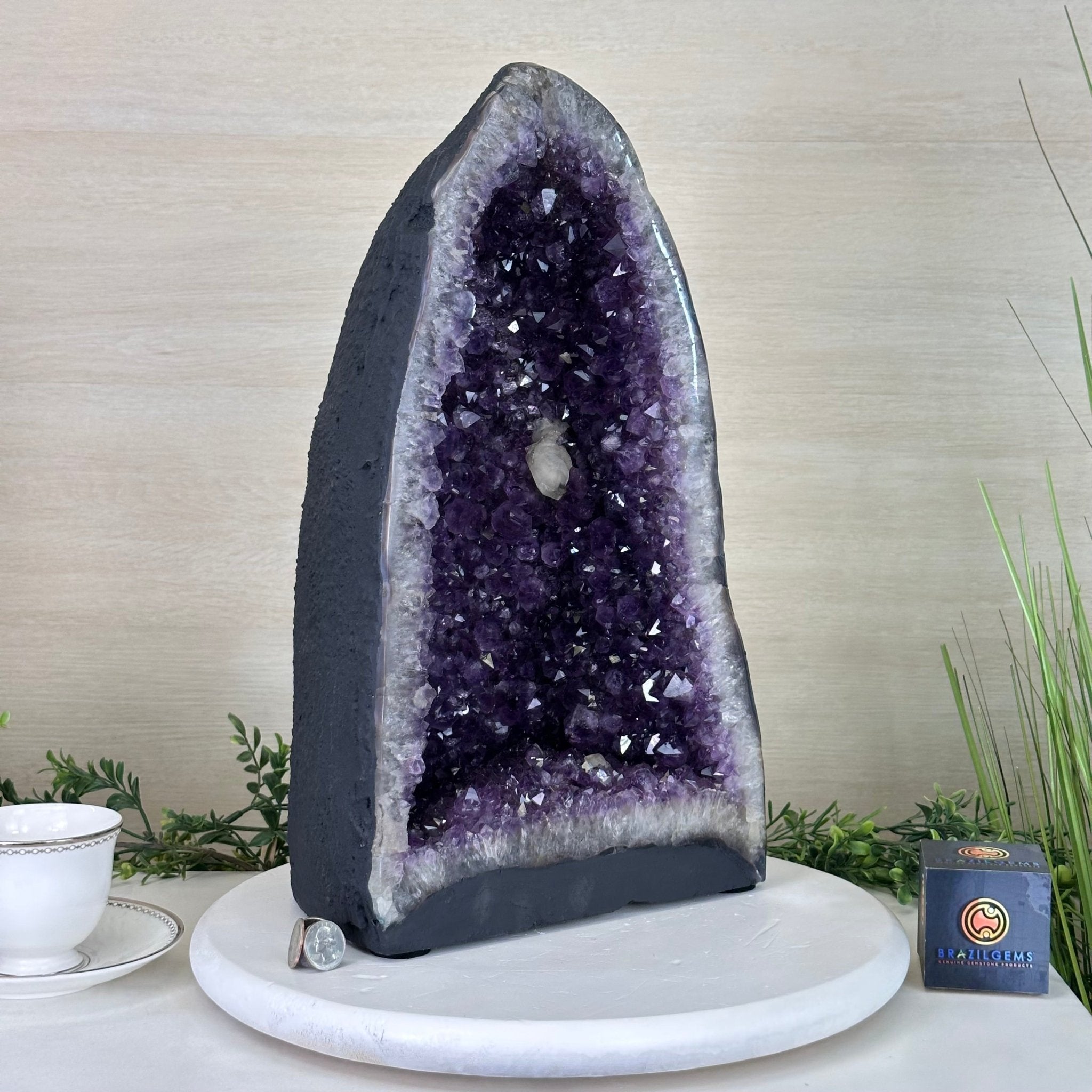 Extra Plus Quality Amethyst Cathedral, 38.9 lbs & 17.6" Tall #5601 - 1464 - Brazil GemsBrazil GemsExtra Plus Quality Amethyst Cathedral, 38.9 lbs & 17.6" Tall #5601 - 1464Cathedrals5601 - 1464