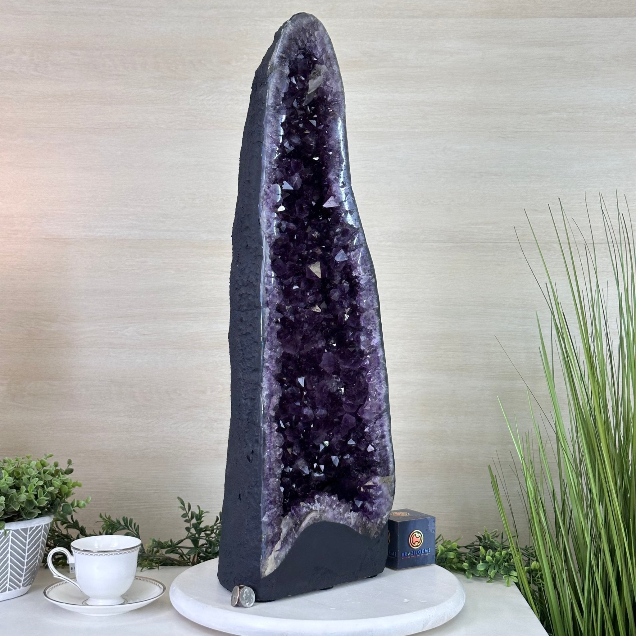 Extra Plus Quality Amethyst Cathedral, 52.9 lbs & 28.2" Tall #5601 - 1467 - Brazil GemsBrazil GemsExtra Plus Quality Amethyst Cathedral, 52.9 lbs & 28.2" Tall #5601 - 1467Cathedrals5601 - 1467