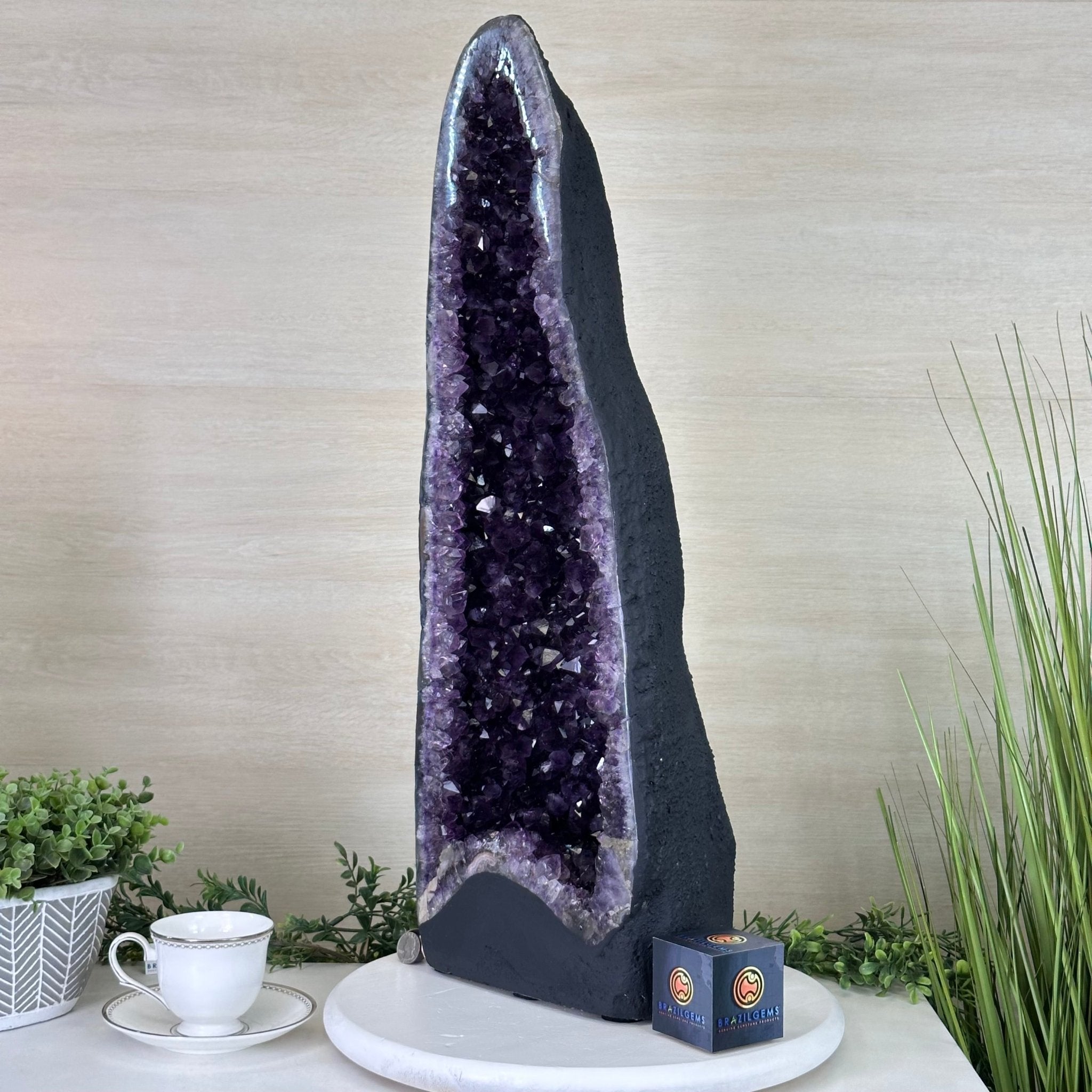 Extra Plus Quality Amethyst Cathedral, 52.9 lbs & 28.2" Tall #5601 - 1467 - Brazil GemsBrazil GemsExtra Plus Quality Amethyst Cathedral, 52.9 lbs & 28.2" Tall #5601 - 1467Cathedrals5601 - 1467