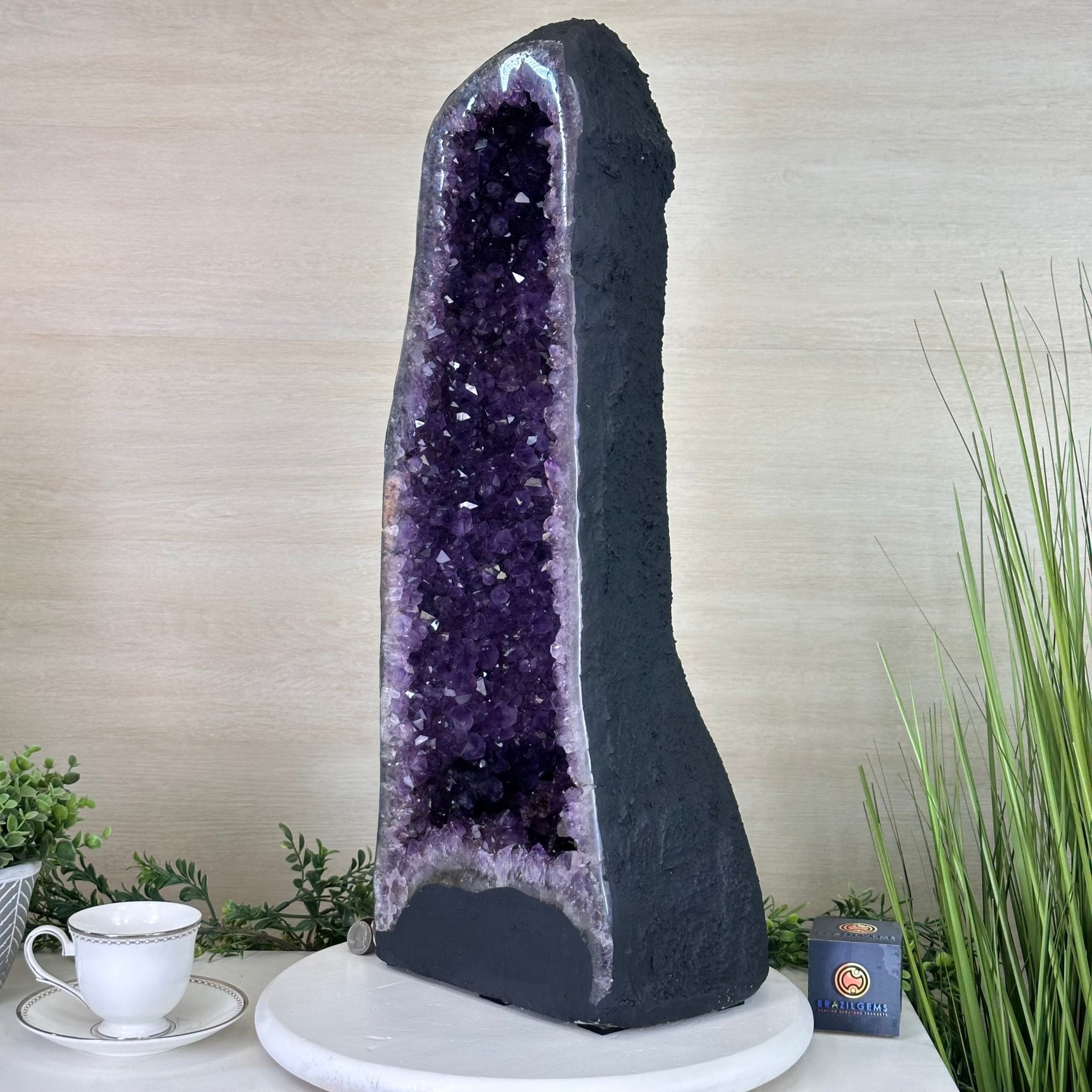 Extra Plus Quality Amethyst Cathedral, 57.4 lbs & 26.1" Tall #5601 - 1468 - Brazil GemsBrazil GemsExtra Plus Quality Amethyst Cathedral, 57.4 lbs & 26.1" Tall #5601 - 1468Cathedrals5601 - 1468