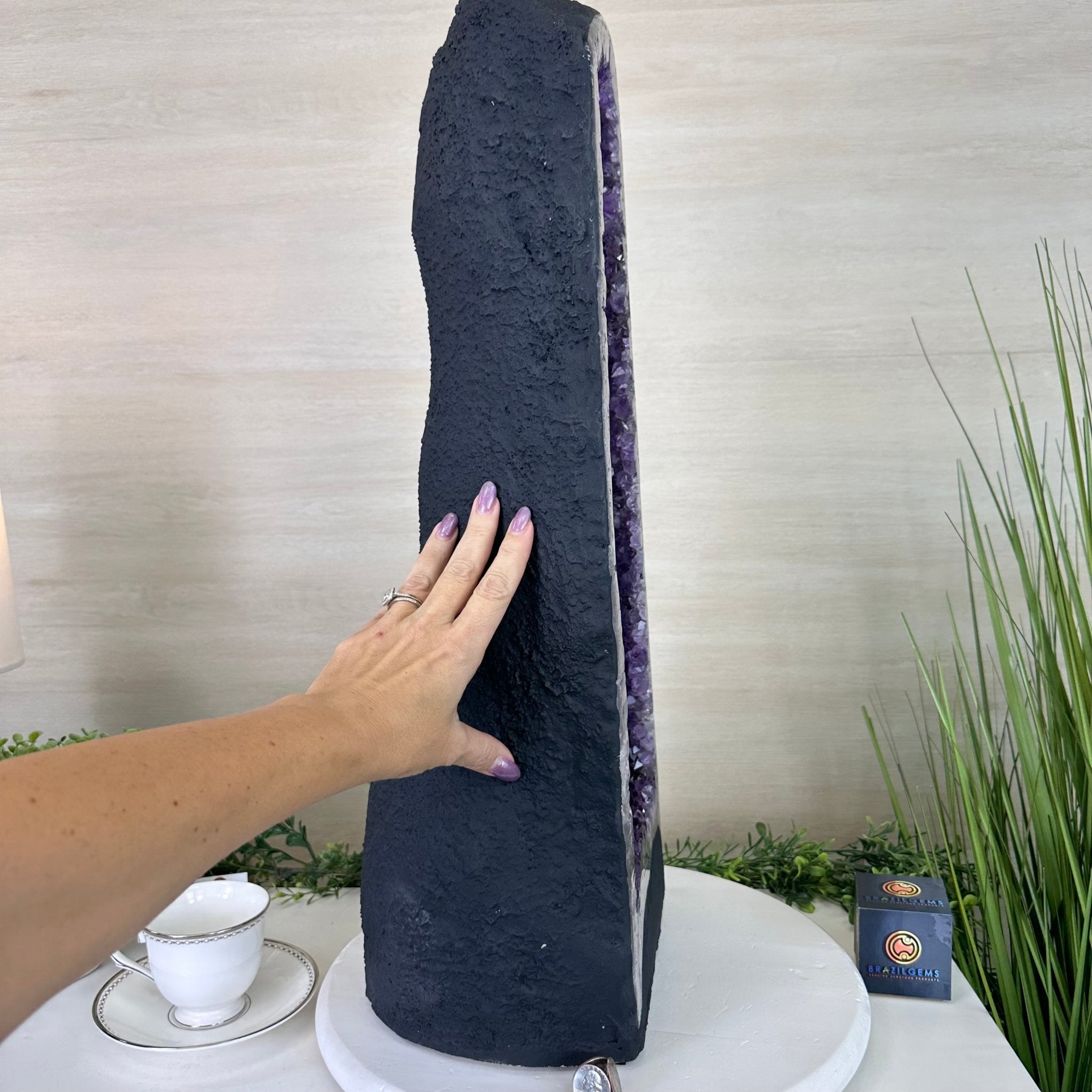 Extra Plus Quality Amethyst Cathedral, 57.4 lbs & 26.1" Tall #5601 - 1468 - Brazil GemsBrazil GemsExtra Plus Quality Amethyst Cathedral, 57.4 lbs & 26.1" Tall #5601 - 1468Cathedrals5601 - 1468