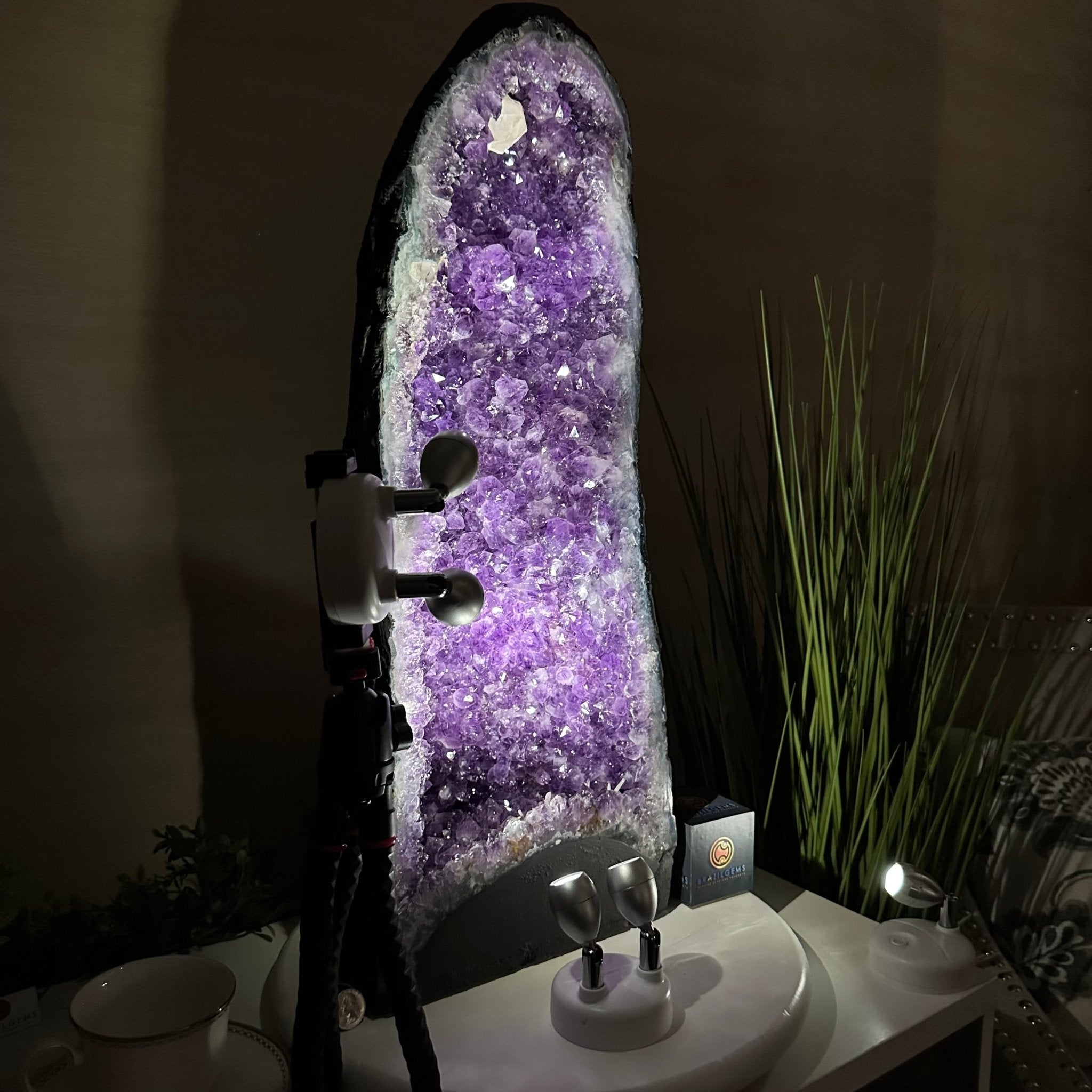 Extra Plus Quality Amethyst Cathedral, 58.9 lbs & 25.4" Tall #5601 - 1469 - Brazil GemsBrazil GemsExtra Plus Quality Amethyst Cathedral, 58.9 lbs & 25.4" Tall #5601 - 1469Cathedrals5601 - 1469