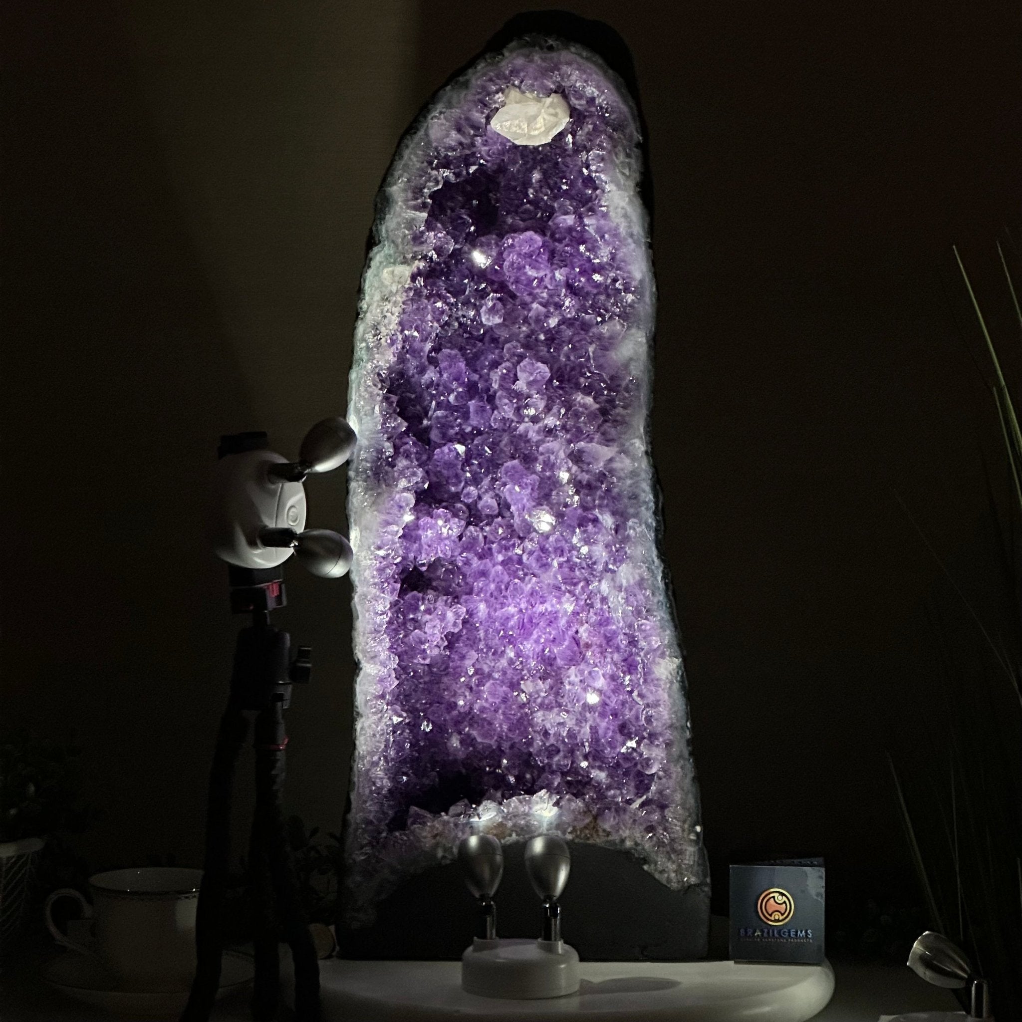 Extra Plus Quality Amethyst Cathedral, 58.9 lbs & 25.4" Tall #5601 - 1469 - Brazil GemsBrazil GemsExtra Plus Quality Amethyst Cathedral, 58.9 lbs & 25.4" Tall #5601 - 1469Cathedrals5601 - 1469