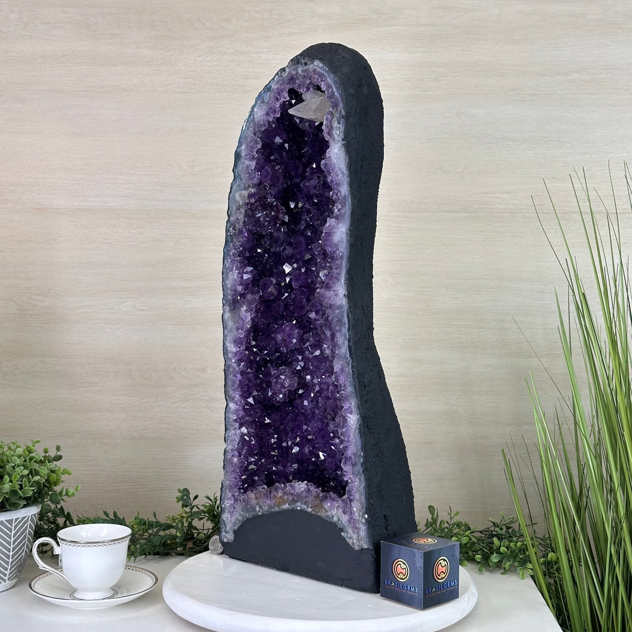 Extra Plus Quality Amethyst Cathedral, 58.9 lbs & 25.4" Tall #5601 - 1469 - Brazil GemsBrazil GemsExtra Plus Quality Amethyst Cathedral, 58.9 lbs & 25.4" Tall #5601 - 1469Cathedrals5601 - 1469