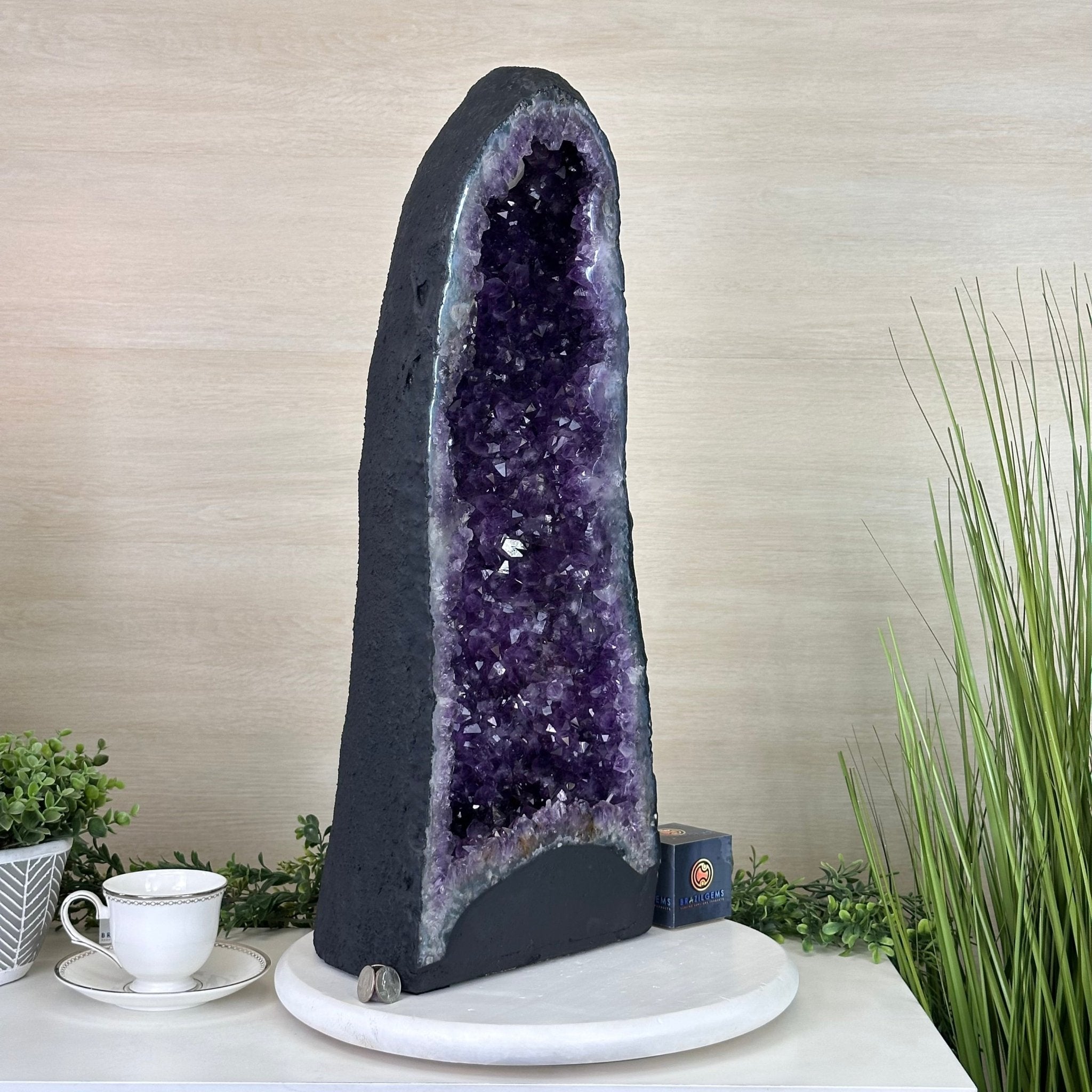 Extra Plus Quality Amethyst Cathedral, 58.9 lbs & 25.4" Tall #5601 - 1469 - Brazil GemsBrazil GemsExtra Plus Quality Amethyst Cathedral, 58.9 lbs & 25.4" Tall #5601 - 1469Cathedrals5601 - 1469