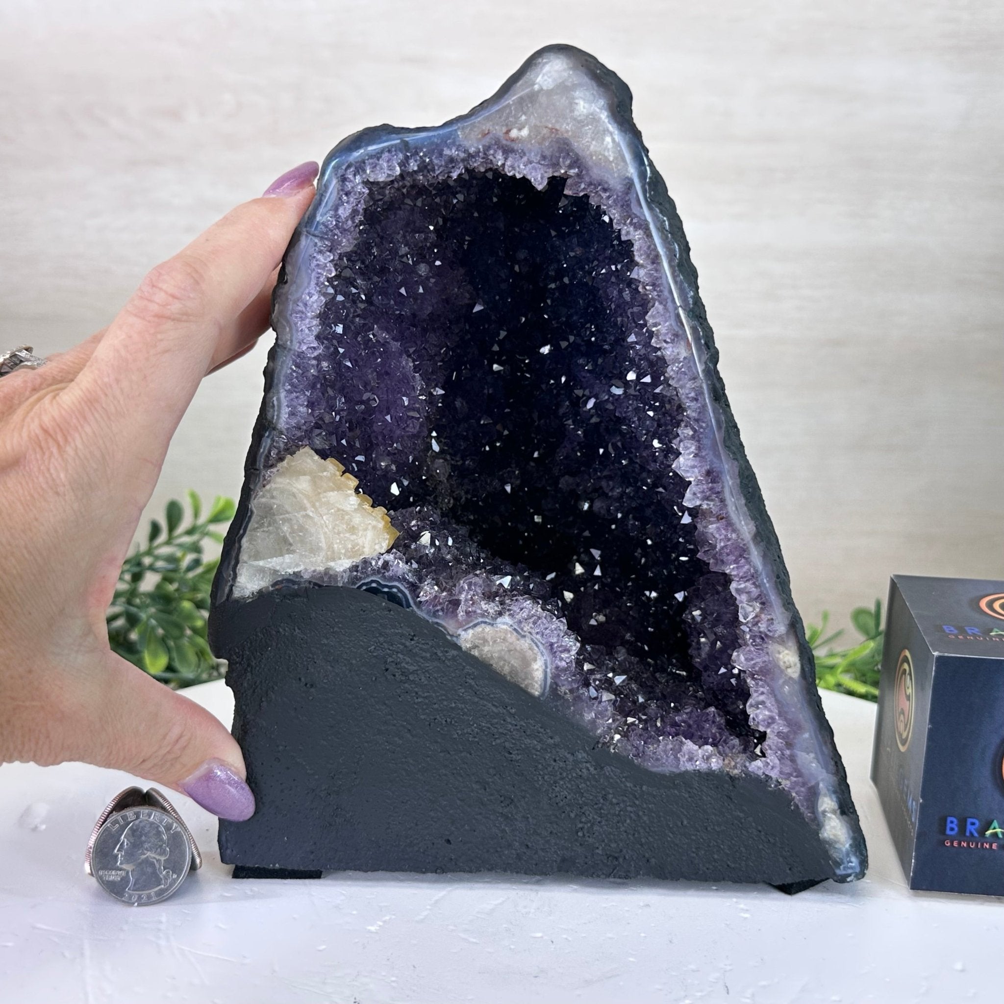 Extra Plus Quality Amethyst Cathedral, 6.2 lbs & 8.1" Tall #5601 - 1423 - Brazil GemsBrazil GemsExtra Plus Quality Amethyst Cathedral, 6.2 lbs & 8.1" Tall #5601 - 1423Cathedrals5601 - 1423