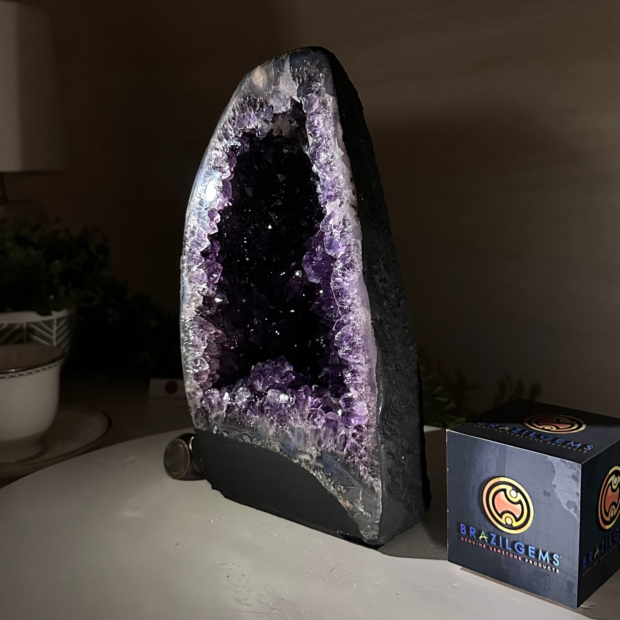 Extra Plus Quality Amethyst Cathedral, 7.8 lbs & 9.6" Tall #5601 - 1432 - Brazil GemsBrazil GemsExtra Plus Quality Amethyst Cathedral, 7.8 lbs & 9.6" Tall #5601 - 1432Cathedrals5601 - 1432