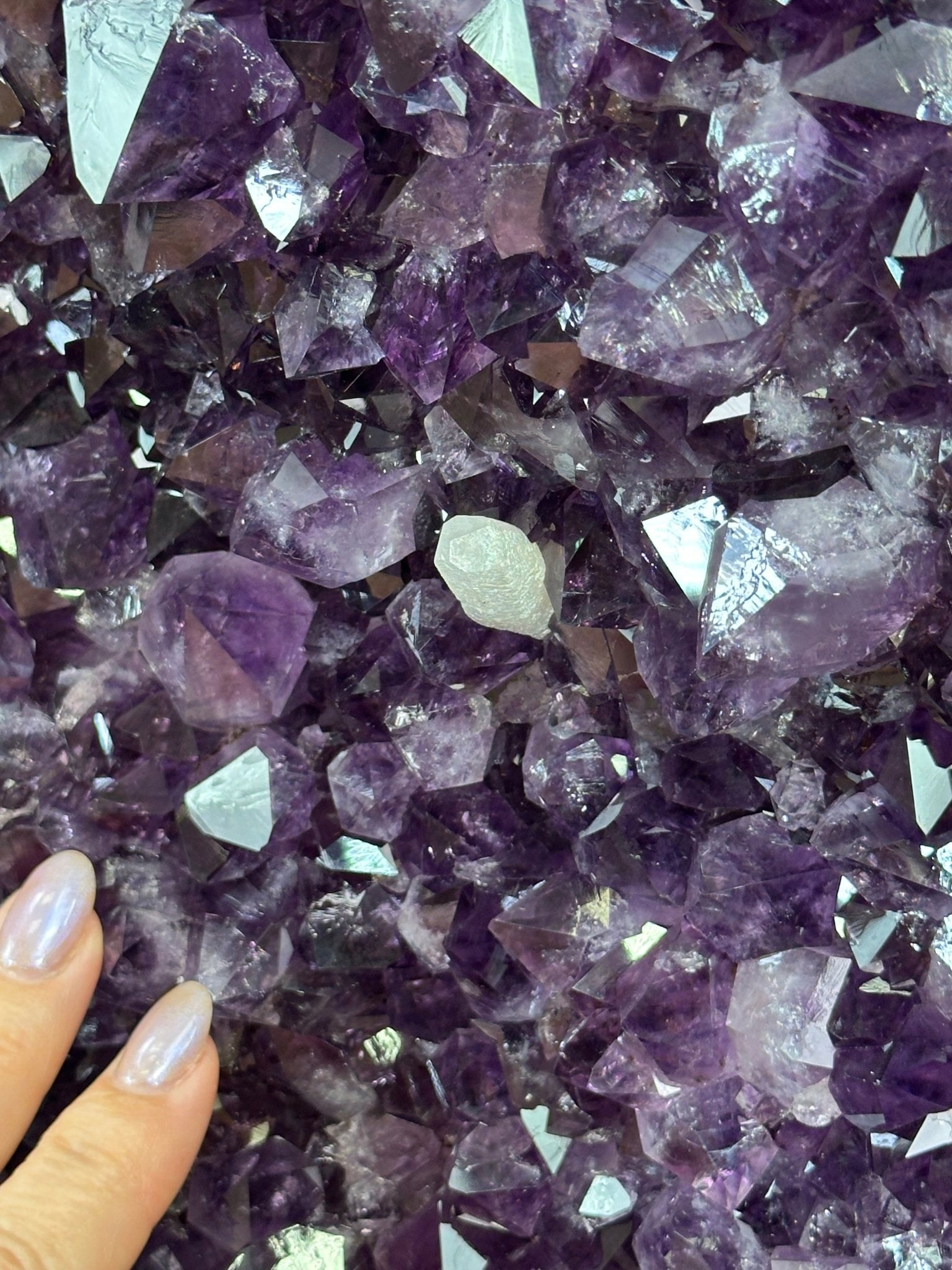 Extra Plus Quality Amethyst Clusters on Metal Stand, 152.1 lbs, 37.4" tall Model #5491 - 0035 - Brazil GemsBrazil GemsExtra Plus Quality Amethyst Clusters on Metal Stand, 152.1 lbs, 37.4" tall Model #5491 - 0035Clusters on Fixed Bases5491 - 0035