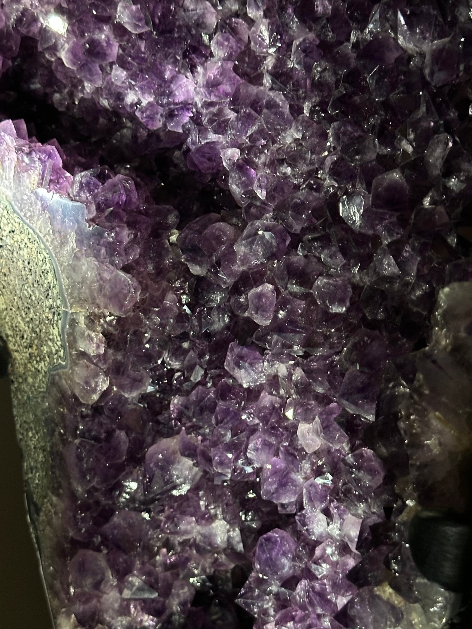 Extra Plus Quality Amethyst Clusters on Metal Stand, 161 lbs, 37" Tall #5491 - 0036 - Brazil GemsBrazil GemsExtra Plus Quality Amethyst Clusters on Metal Stand, 161 lbs, 37" Tall #5491 - 0036Clusters on Fixed Bases5491 - 0036