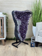 Extra Plus Quality Amethyst Clusters on Metal Stand, 161 lbs, 37" Tall #5491 - 0036 - Brazil GemsBrazil GemsExtra Plus Quality Amethyst Clusters on Metal Stand, 161 lbs, 37" Tall #5491 - 0036Clusters on Fixed Bases5491 - 0036