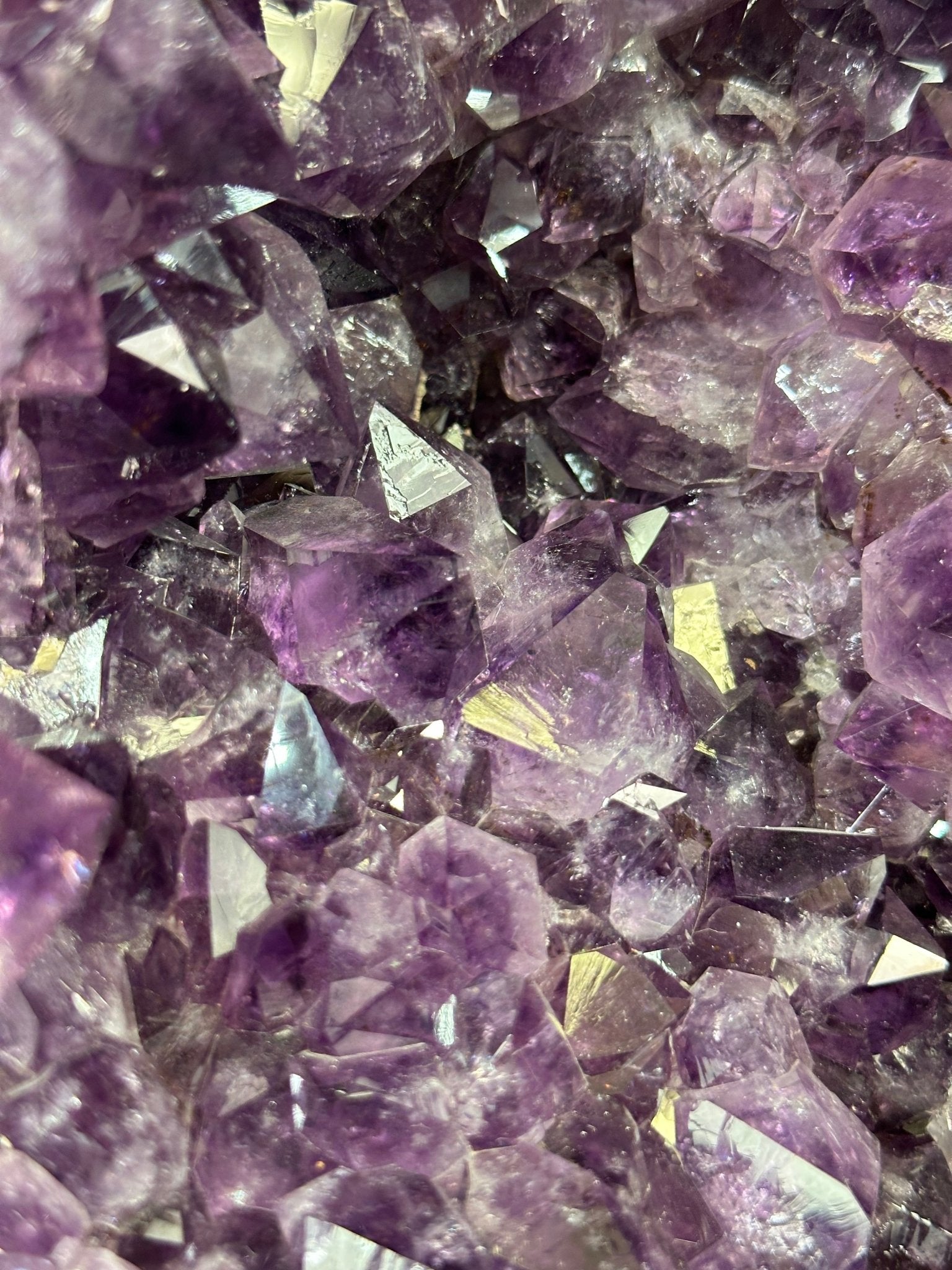 Extra Plus Quality Amethyst Clusters on Metal Stand, 161 lbs, 37" Tall #5491 - 0036 - Brazil GemsBrazil GemsExtra Plus Quality Amethyst Clusters on Metal Stand, 161 lbs, 37" Tall #5491 - 0036Clusters on Fixed Bases5491 - 0036